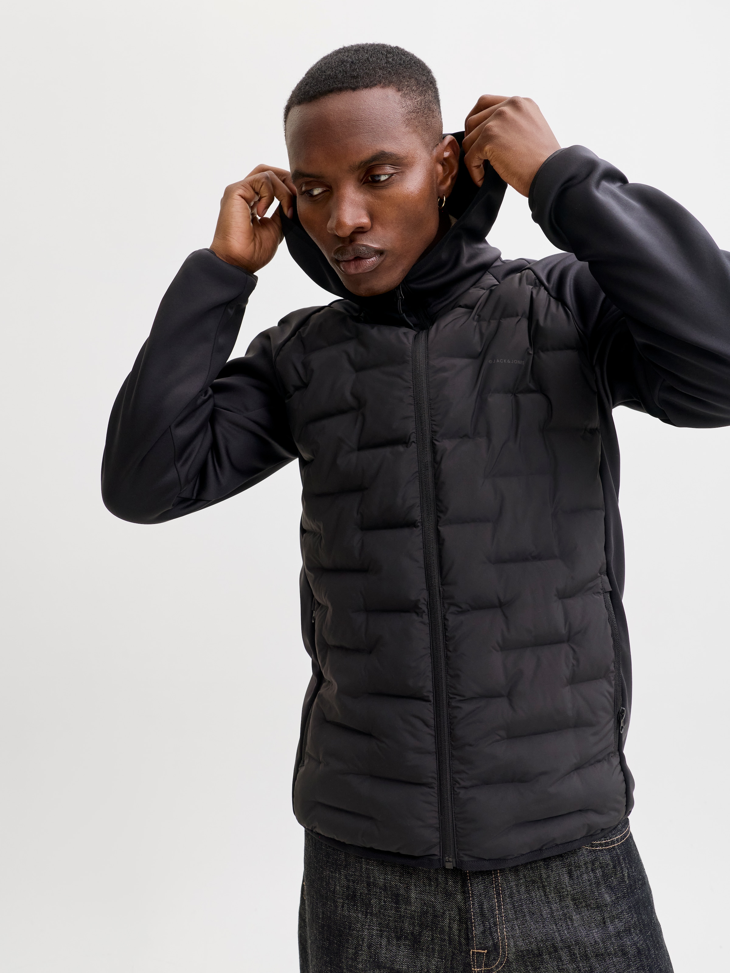 Jack & Jones Veste matelassée »JJEPERFECT HYBRID JACKET NOOS« mit Kapuze mit Kapuze