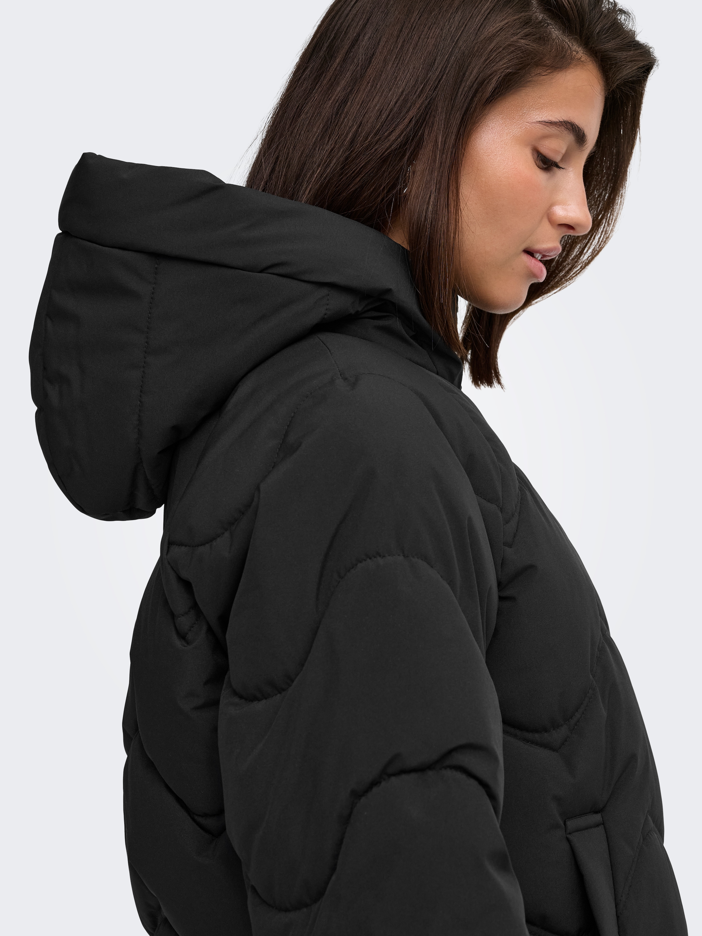 JDY Steppjacke »JDYPOWER SHORT HOOD PUFFER OTW HAB« mit Kapuze Kunstfaser