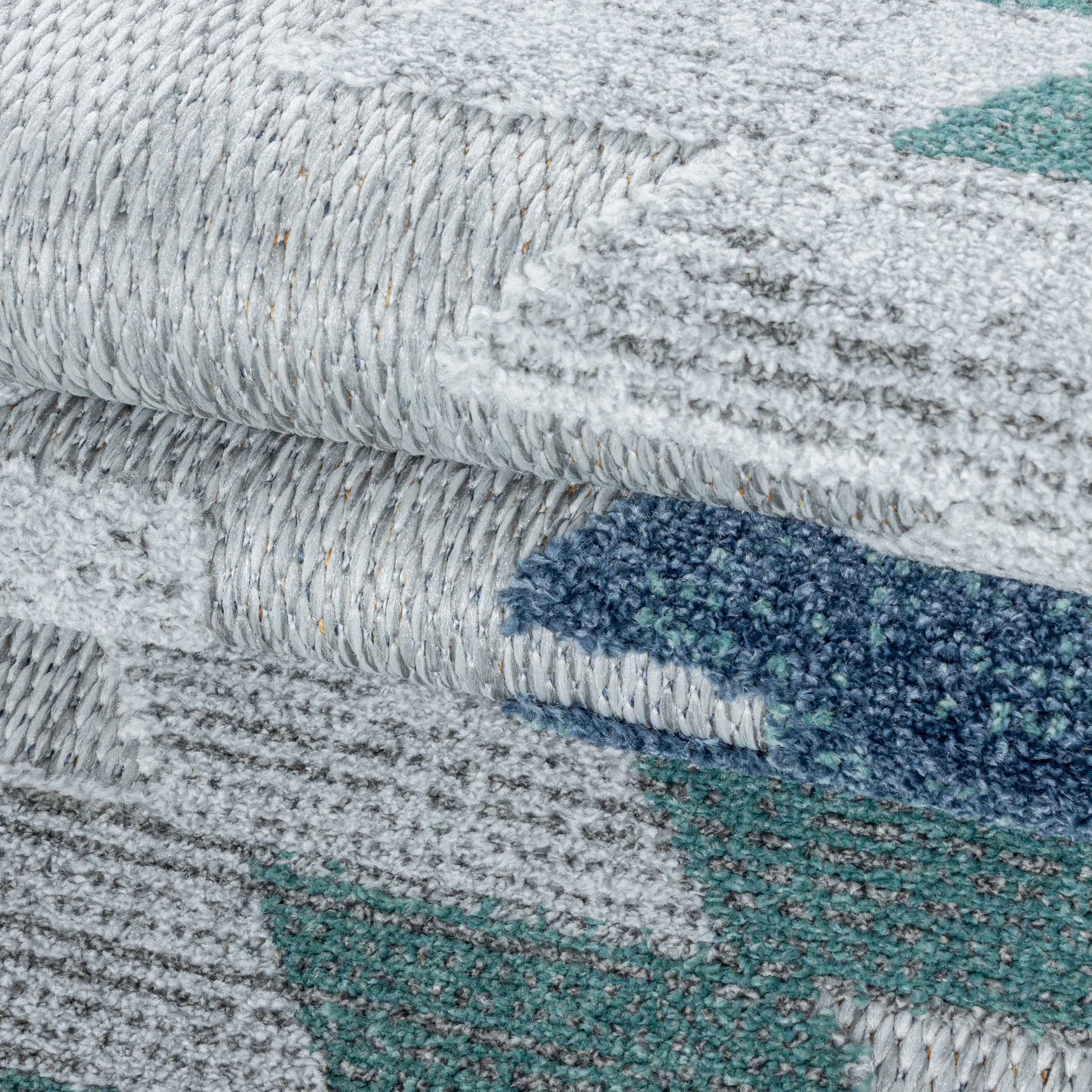 Ayyildiz Teppiche Teppich »BAHAMA 5154«, rechteckig, 8 mm Höhe, Läufer, Flachflor mit Hoch-Tief-Struktur, In-und Outdoor geeignet