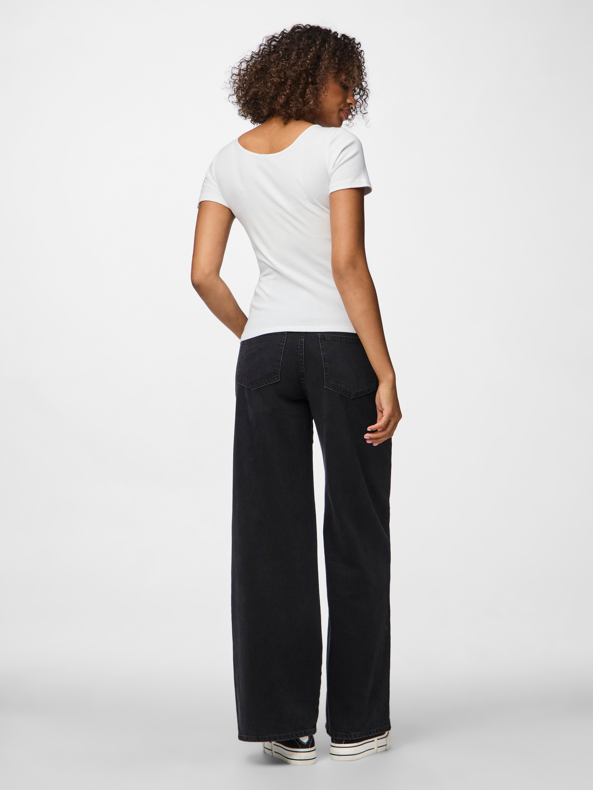 pieces T-shirt à manches courtes »PCKITTE SS TOP NOOS BC« Baumwollmischung, slim fit