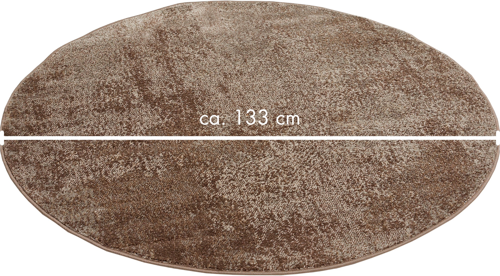 Andiamo Teppich »Luna«, rund, 7 mm Höhe, Kurzflor, modernes Design, meliert, Wohnzimmer, Schlafzimmer
