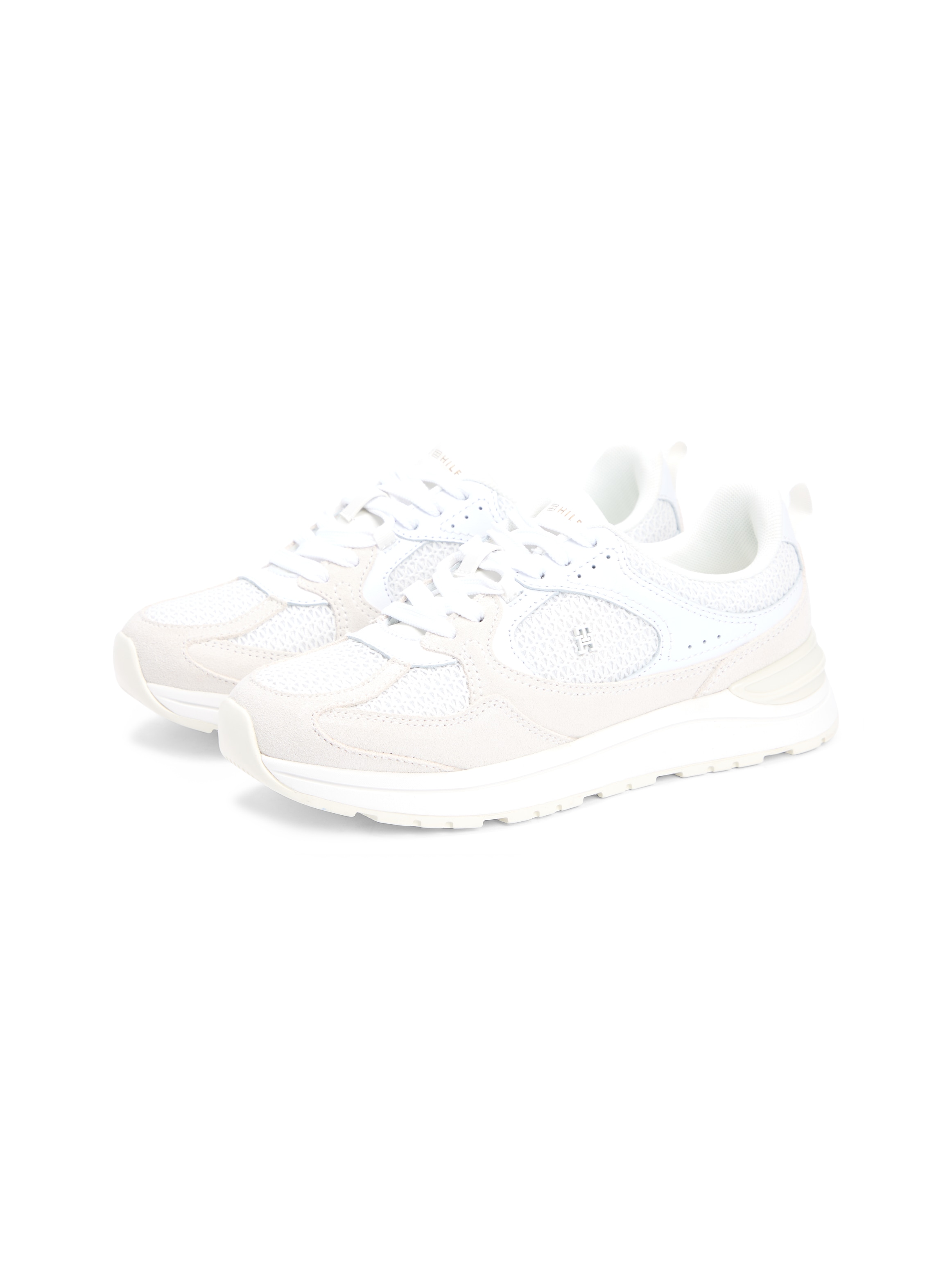 Image of Tommy Hilfiger Plateausneaker "TH MIX MATERIAL RUNNER" Freizeitschuh, Schnürer, Plateausneaker mit Logoemblem