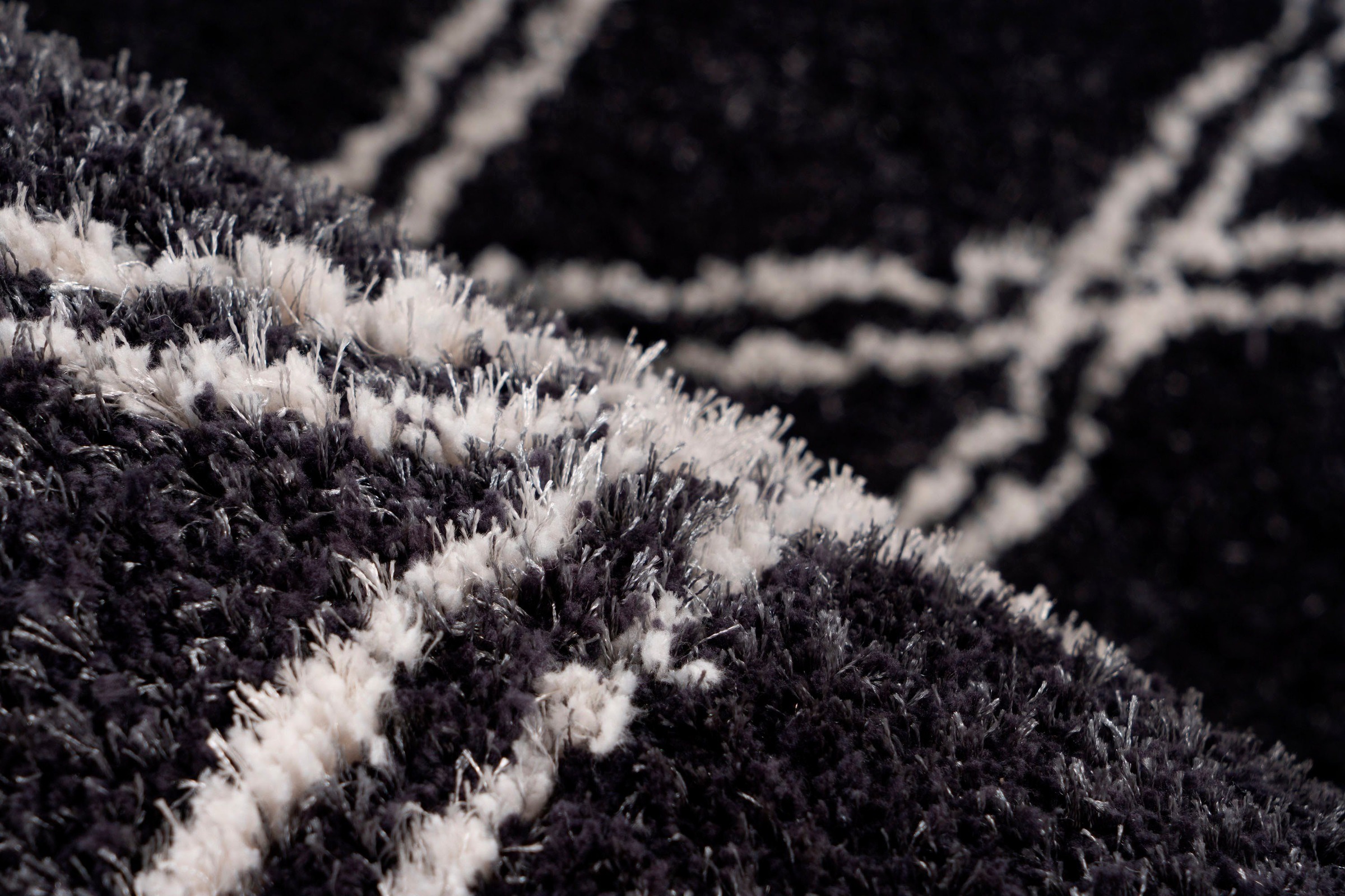 my home Hochflor-Teppich »Leasly«, rechteckig, 27 mm Höhe, retro, Teppich im Rauten-Muster, weich