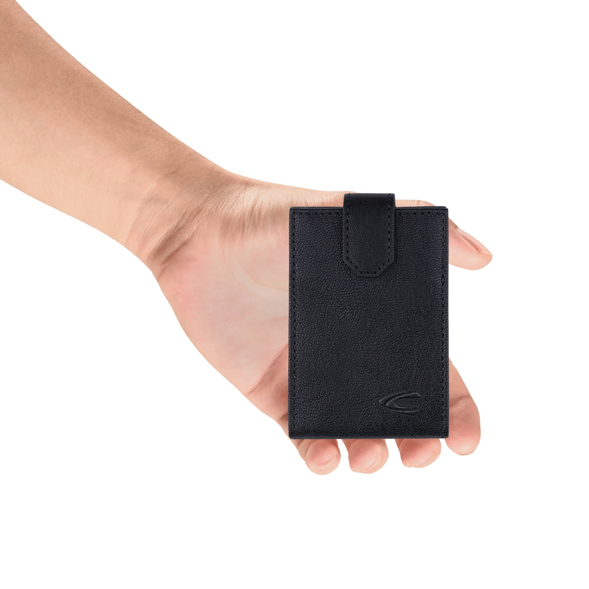 camel active Porte-cartes »Discover« innovatives Kartenetui aus fein genarbtem Ziegenleder mit RFID-Schutz