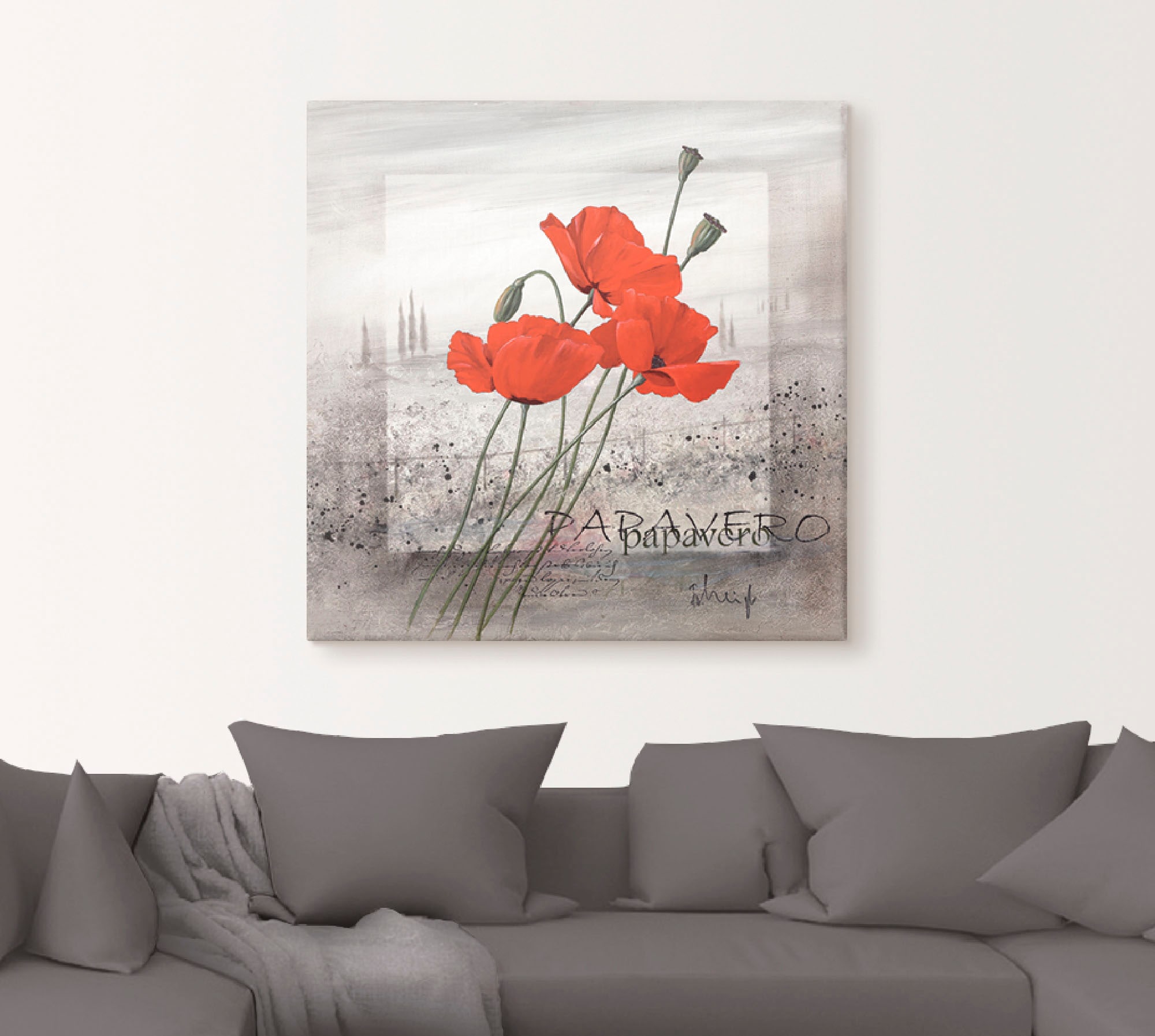 Wandbild »Mohnblumen«, oder versch. St.), (1 Leinwandbild, als Poster Artland Blumen, in Wandaufkleber Grössen kaufen
