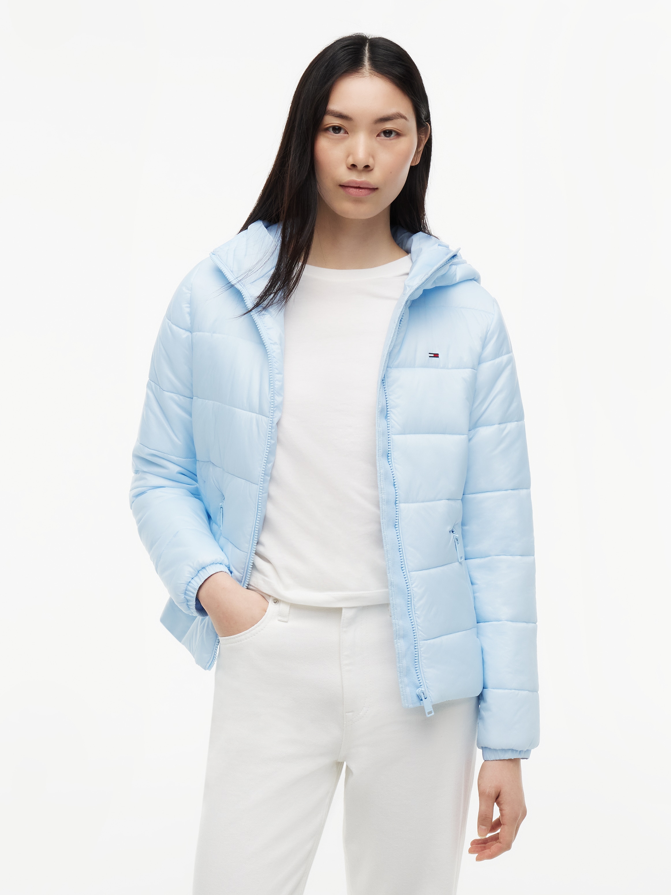 Tommy Jeans Steppjacke »TJW SLIM LW HOODED PADDED JACKET« mit Kapuze Steppware, slim fit, mit Kapuze
