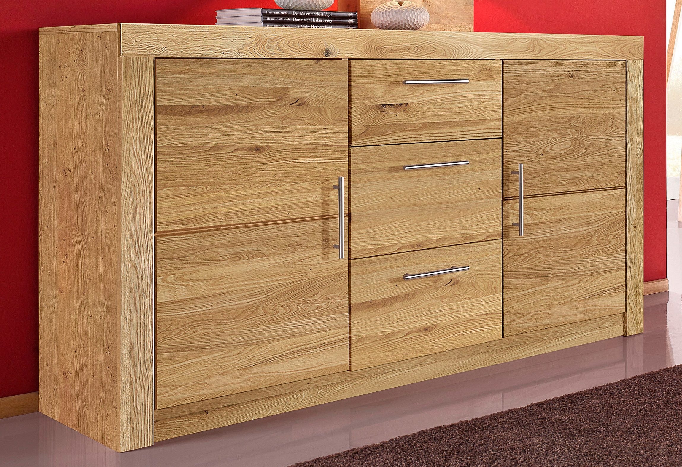 Image of VOGL Möbelfabrik Sideboard "Toronto" Breite 140 cm, teilmassiv, Metallgriff, Made in Germany