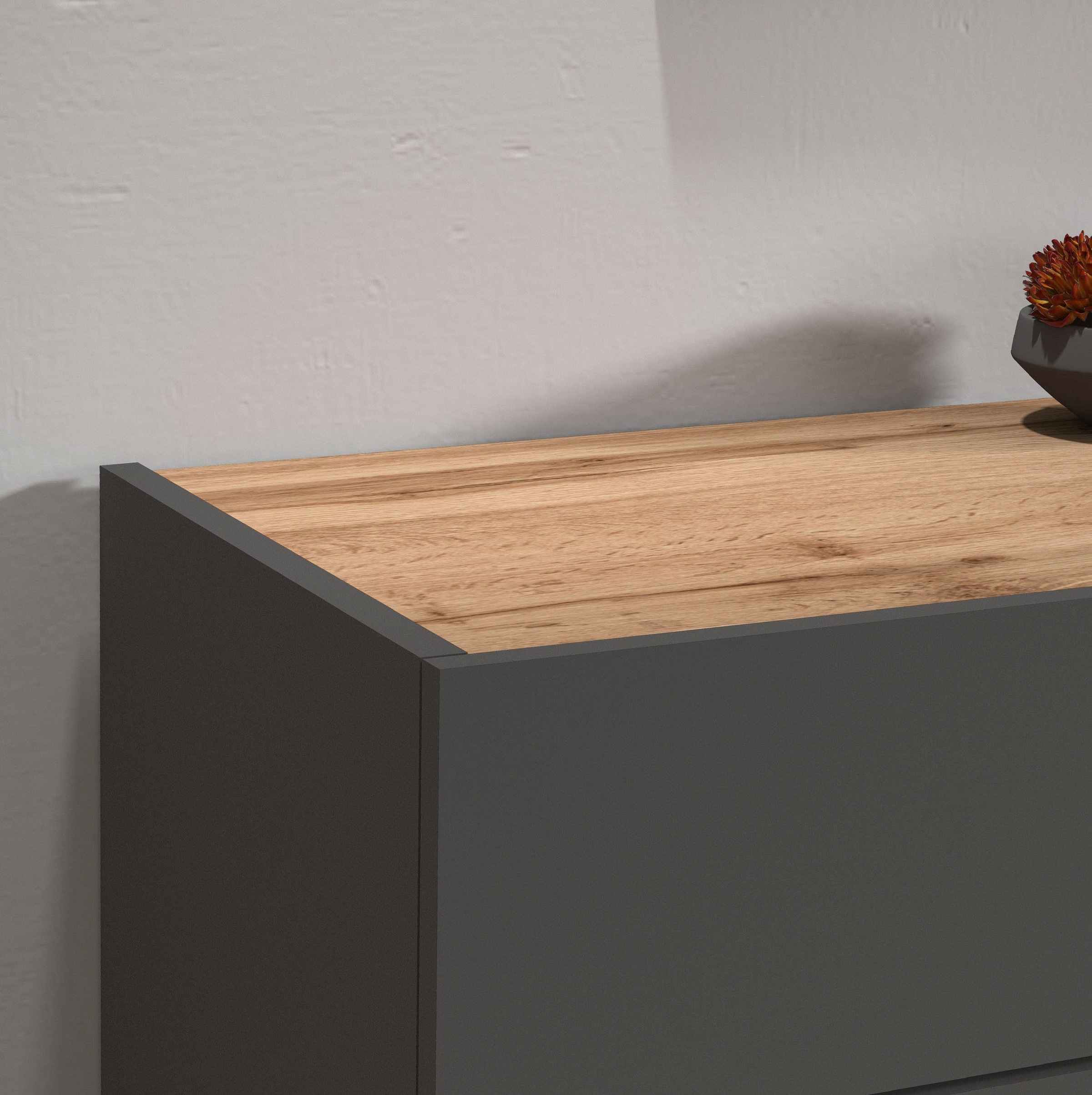 INOSIGN Sideboard »GARDA Sideboard,Kommode, Schrank, Kredenz Grifflos mit Push to Open«, (1 St.), 4 Türen, 2 Schubladen, grifflos Breite 200 cm