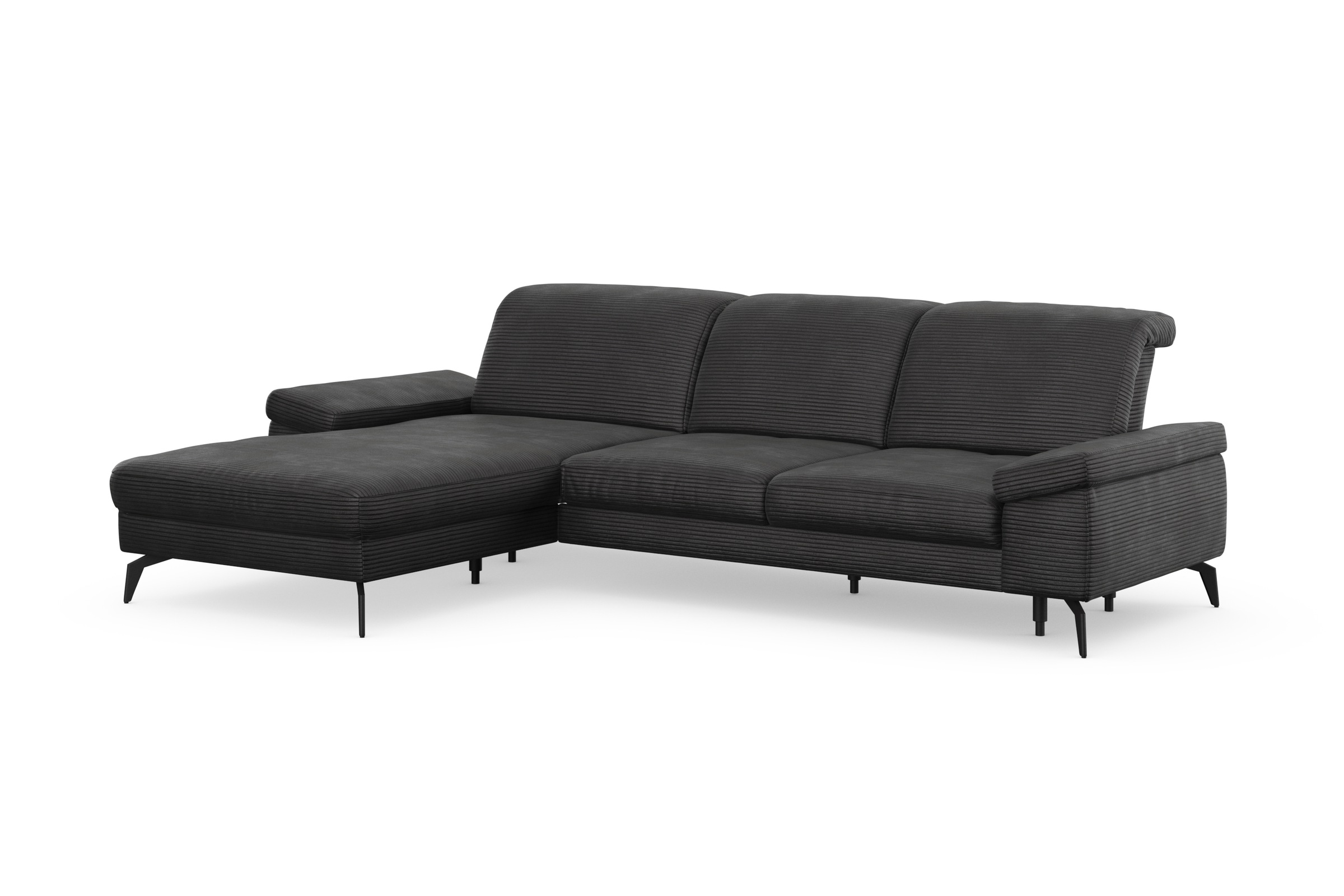 sit&more Ecksofa »Cabana L-Form«, Recamiere, wahlweise mit Sitztiefen-, Armlehnen- und Kopfteilfunktion