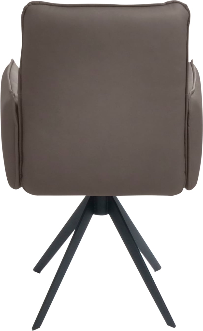 K+W Komfort & Wohnen Chaise de salle à manger »Drehstuhl, Armlehnstuhl, Lederstuhl« () Tourniquet éclair et fonction de retour, passepoil décoratif 12 mm