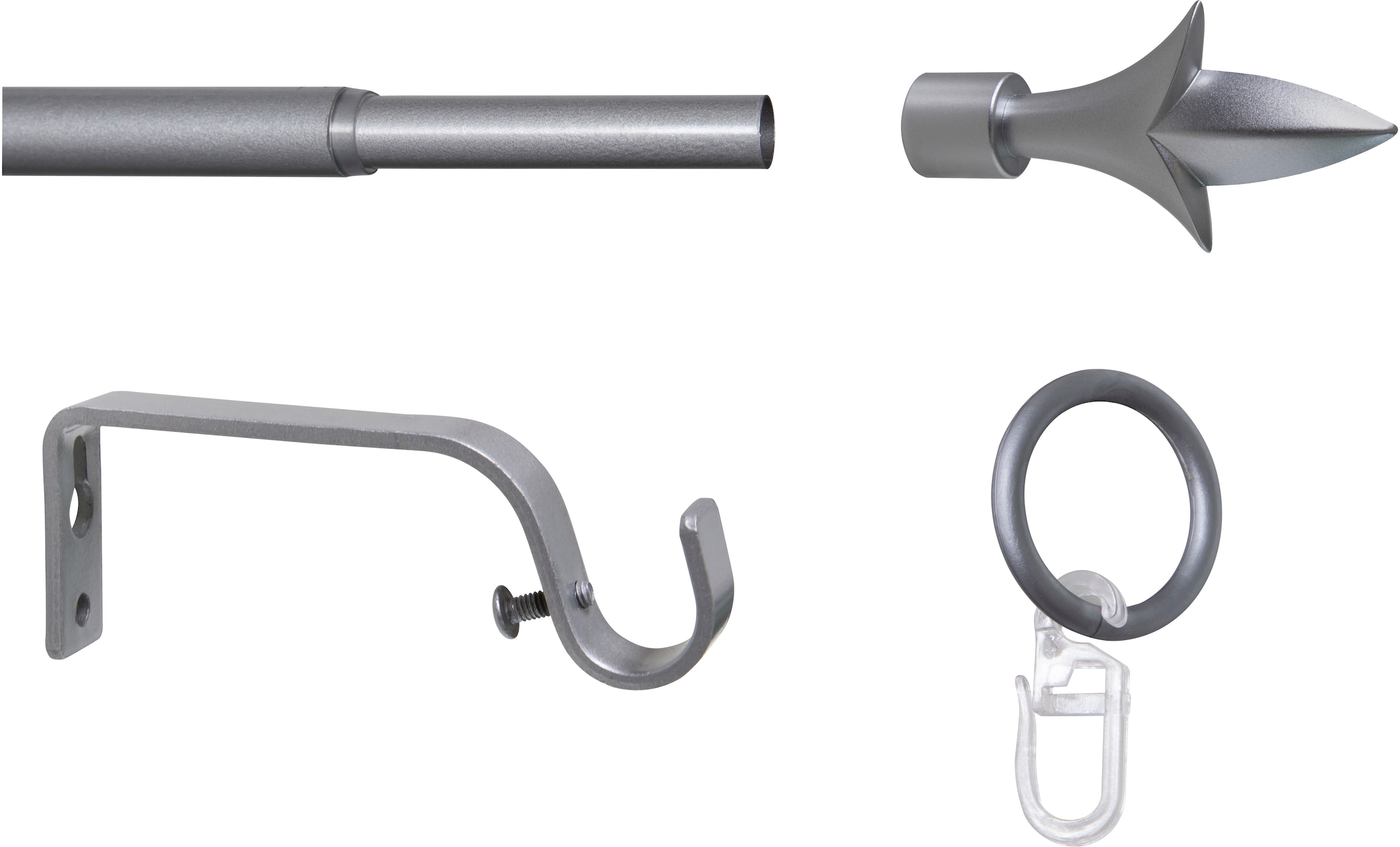 mydeco Gardinenstange »lance« Ø 16 mm 1 läufig-läufig ausziehbar