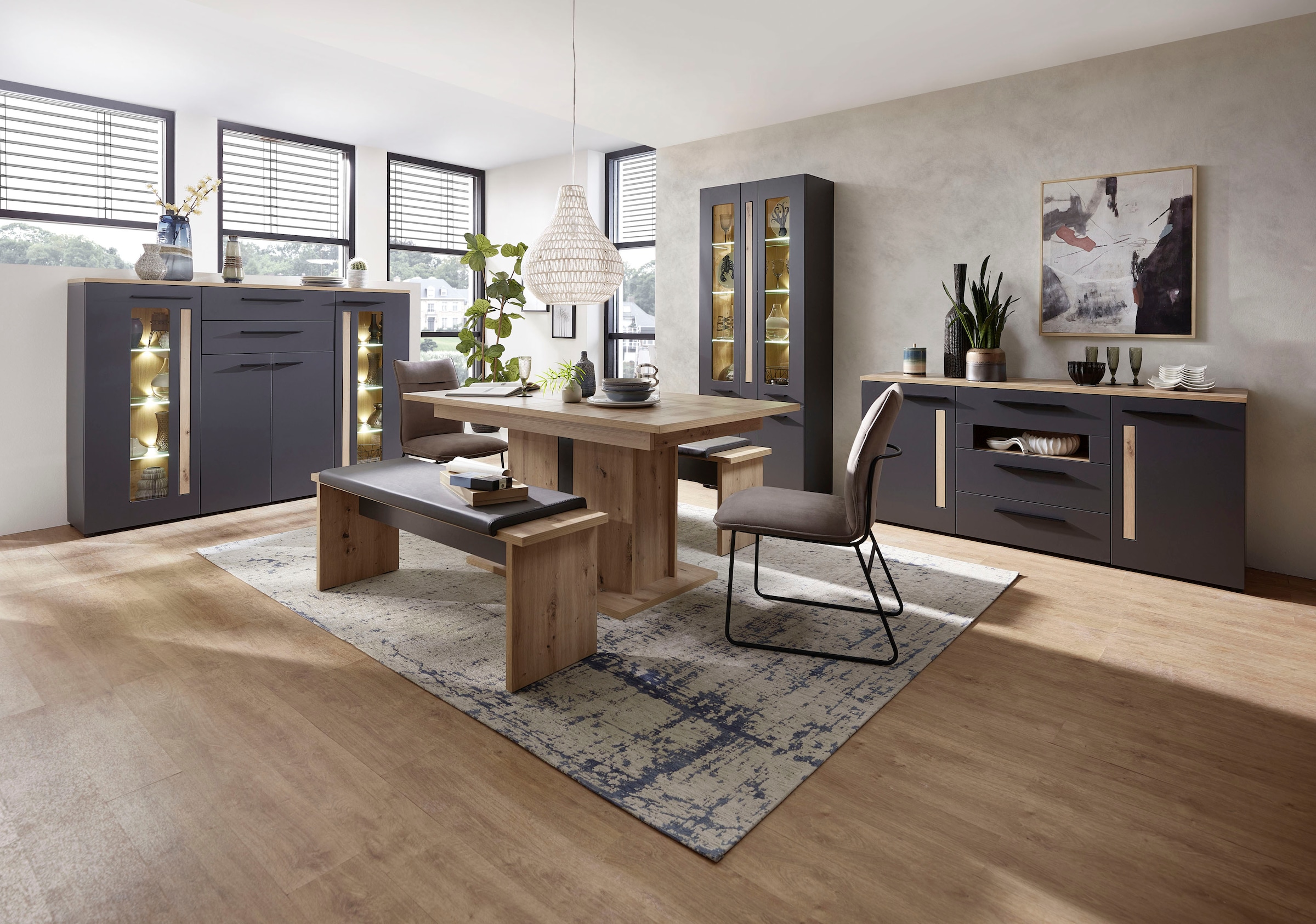 Innostyle Standvitrine »Loft Two«, mit Soft-Close-Funktion, inkl. Beleuchtung