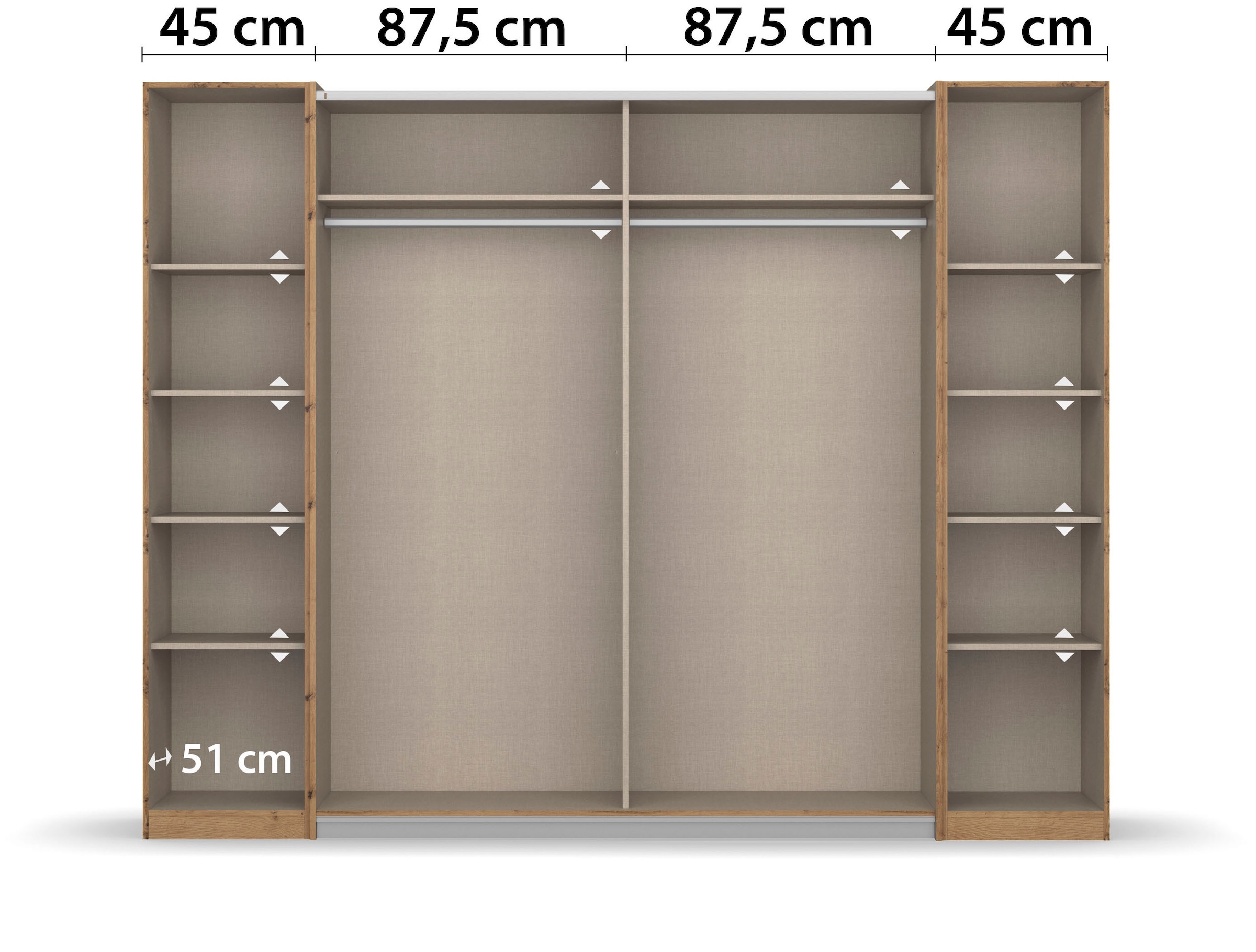 rauch Schwebetürenschrank »Kleiderschrank Drehtürenschrank Schrank Garderobe KRONACH TOPSELLER«, mit Dreh- und Schwebetüren und Spiegel, viele Böden MADE IN GERMANY