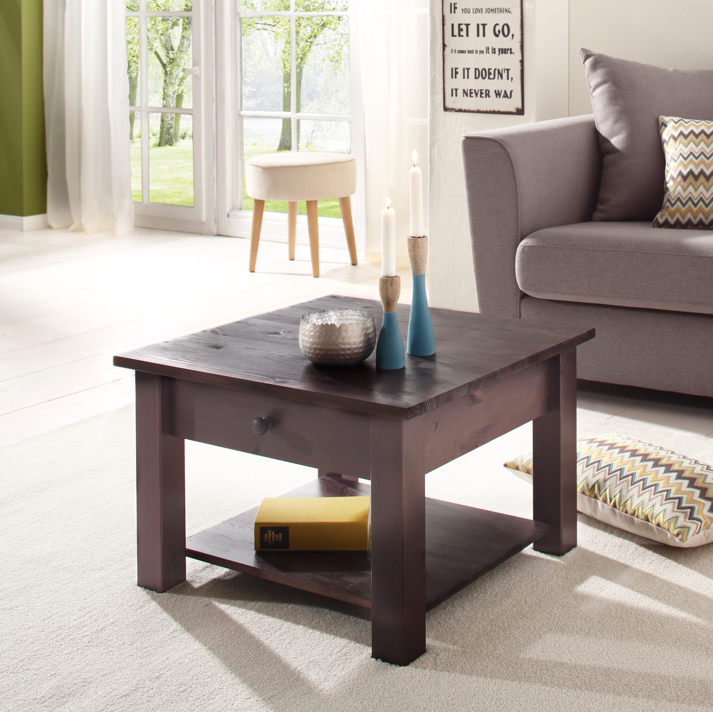 Home affaire Couchtisch »Chicago, TOPSELLER!«, (Couchtisch, Sofatisch), in zwei Grössen, Landhausstil, zusätzlicher Stauraum