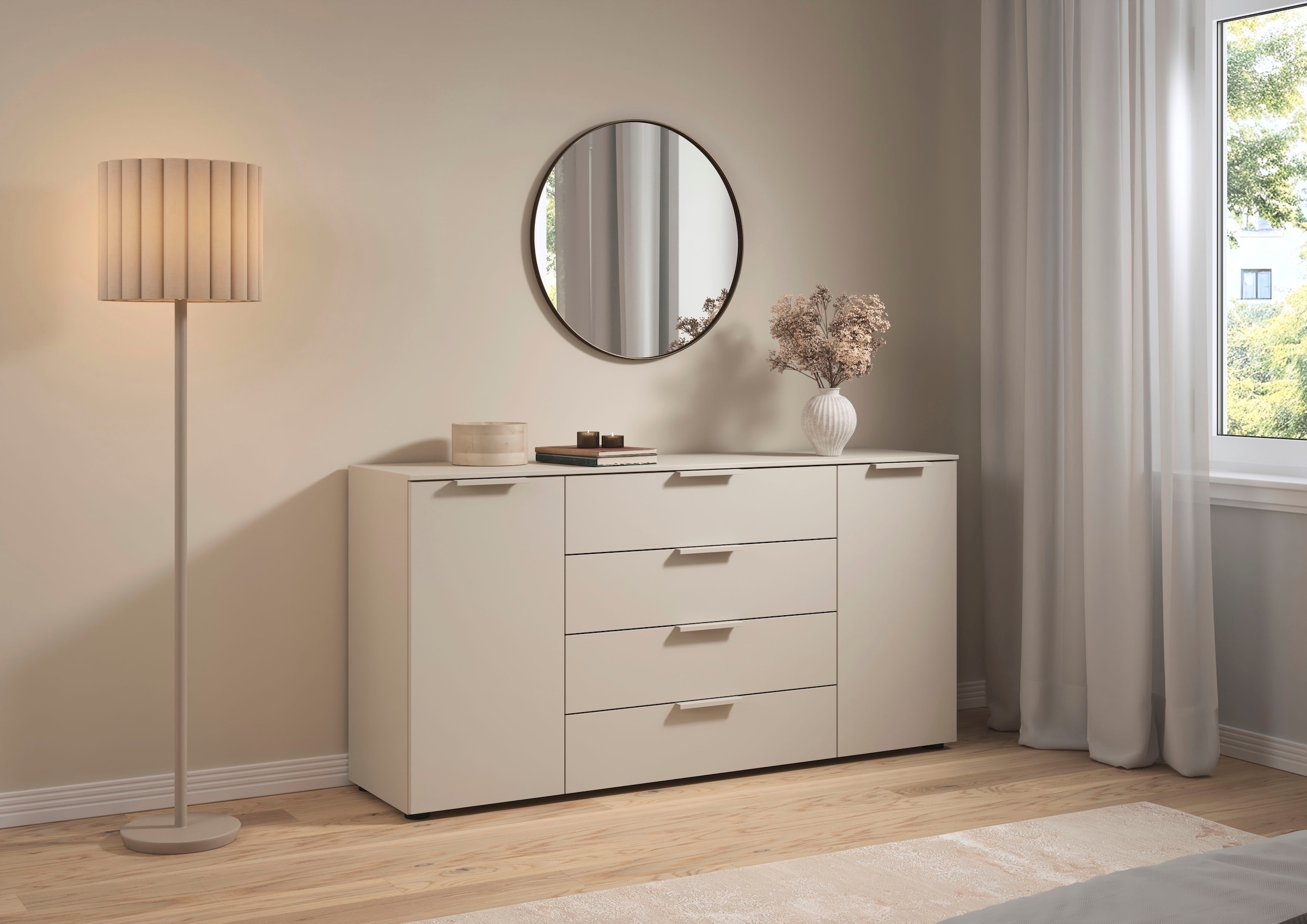LeGer Home by Lena Gercke Commode »Kommode Sideboard Schubladenkommode SERINA eleganter Eyecatcher« inkl. SOFT-CLOSE-FUNKTION,  mit 4 Schubkästen und 2 Türen sowie Metallgriffen MADE IN GERMANY