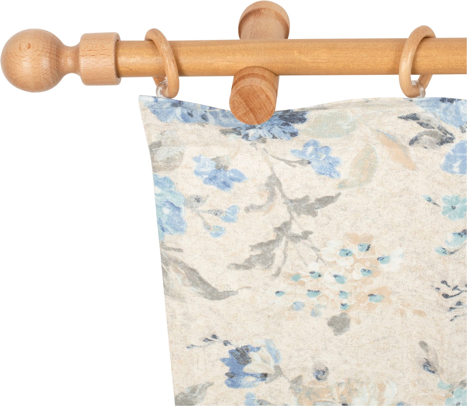 SN DECO GROUP Tringle à rideaux »Giro« 1 course-läufig Dimension fixe 28 mm, Holz, verschiedenen Längen und Farben, Komplettset