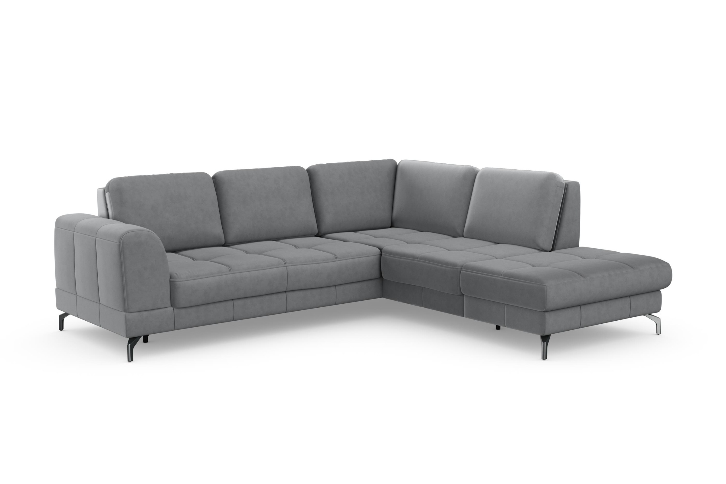 sit&more Ecksofa »Bendigo L-Form« inklusive Sitztiefenverstellung, Bodenfreiheit 12 cm, in 2 Fussfarben