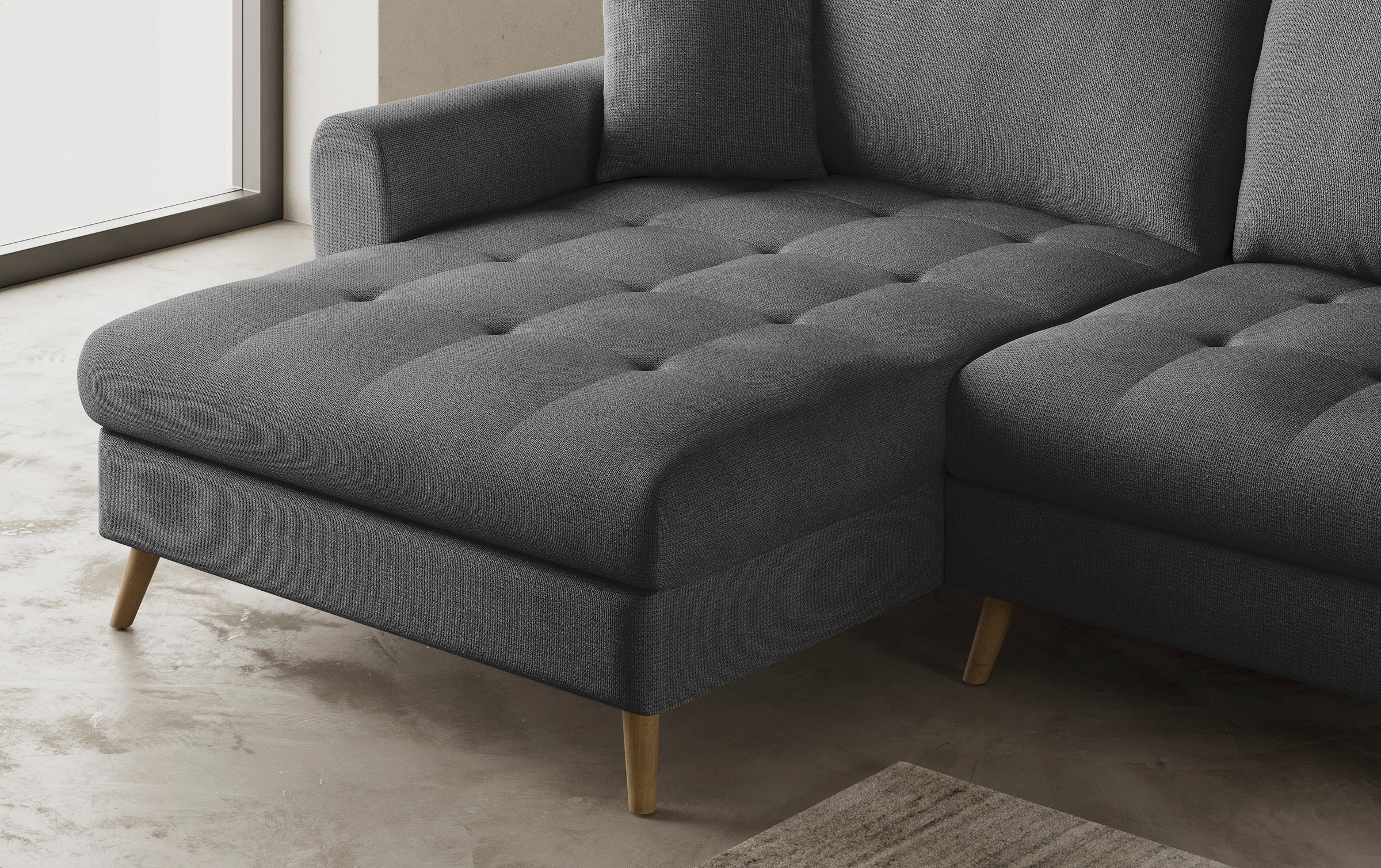 Mr. Couch Ecksofa »Blackburn II, L-Form«, Mit Kaltschaumpolsterung bis 140 kg belastbar