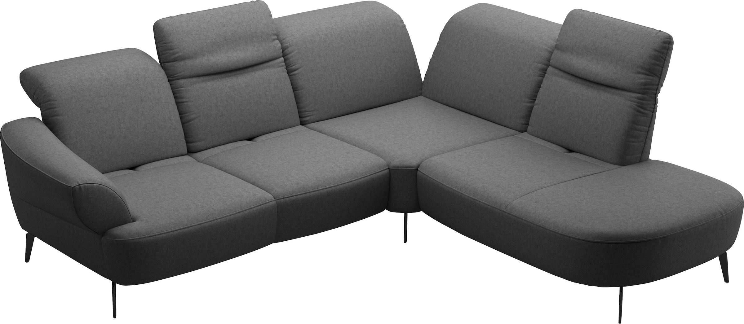 sit&more Ecksofa »Dance, L-Form, inkl. Sitztiefenverstellung«, inkl. Click&Seat, optional mit Kopfteilverstellung