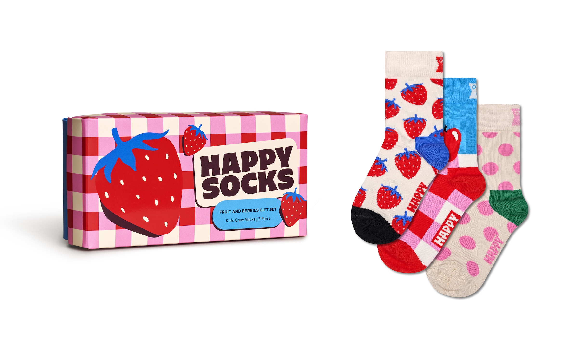 Happy Socks Socken, (3 Paar), Fruit & Berry Gift Set