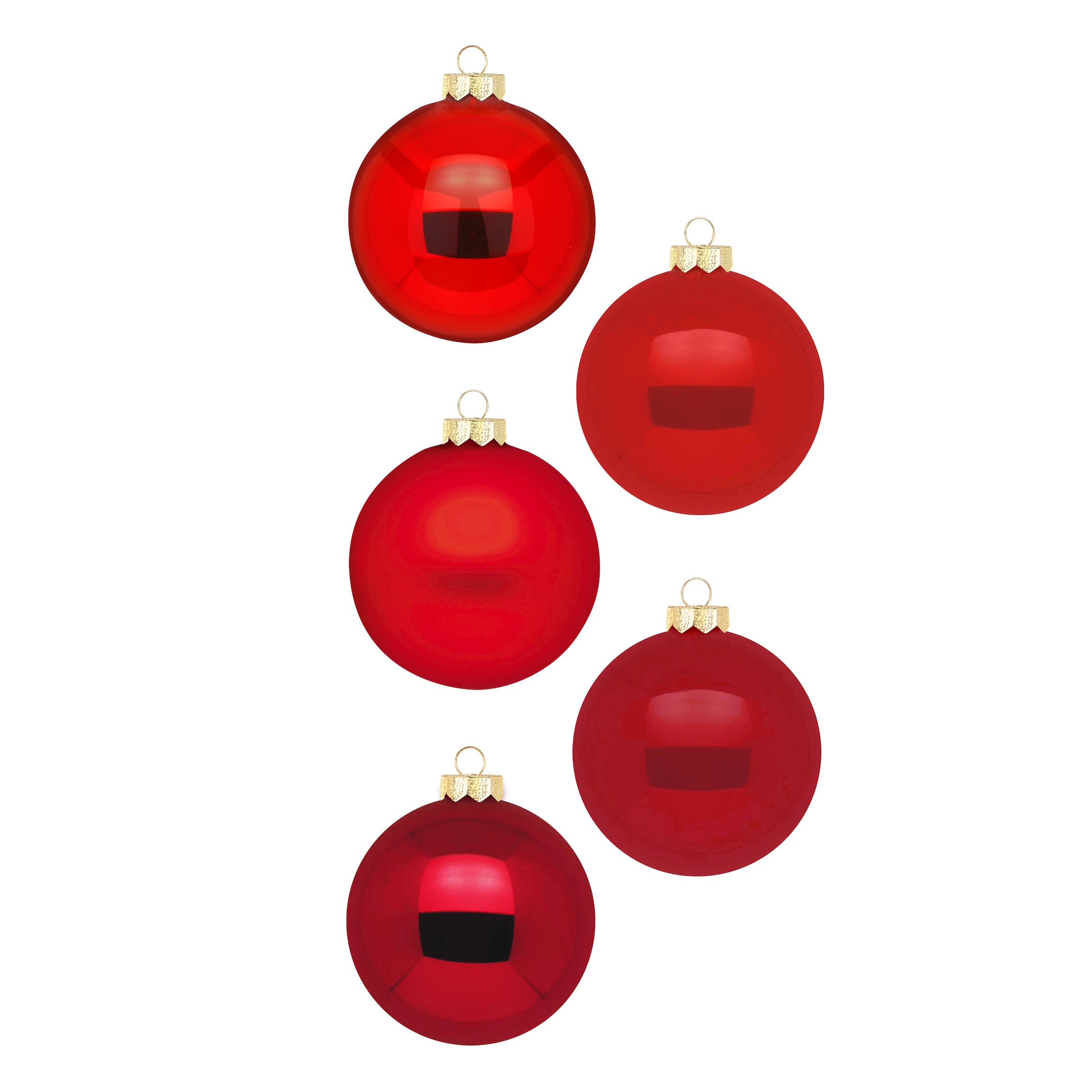 MAGIC by Inge Weihnachtsbaumkugel aus Glas, 44 Kugeln 4-6 cm, 1 Spitze, mit 50 Aufhängern