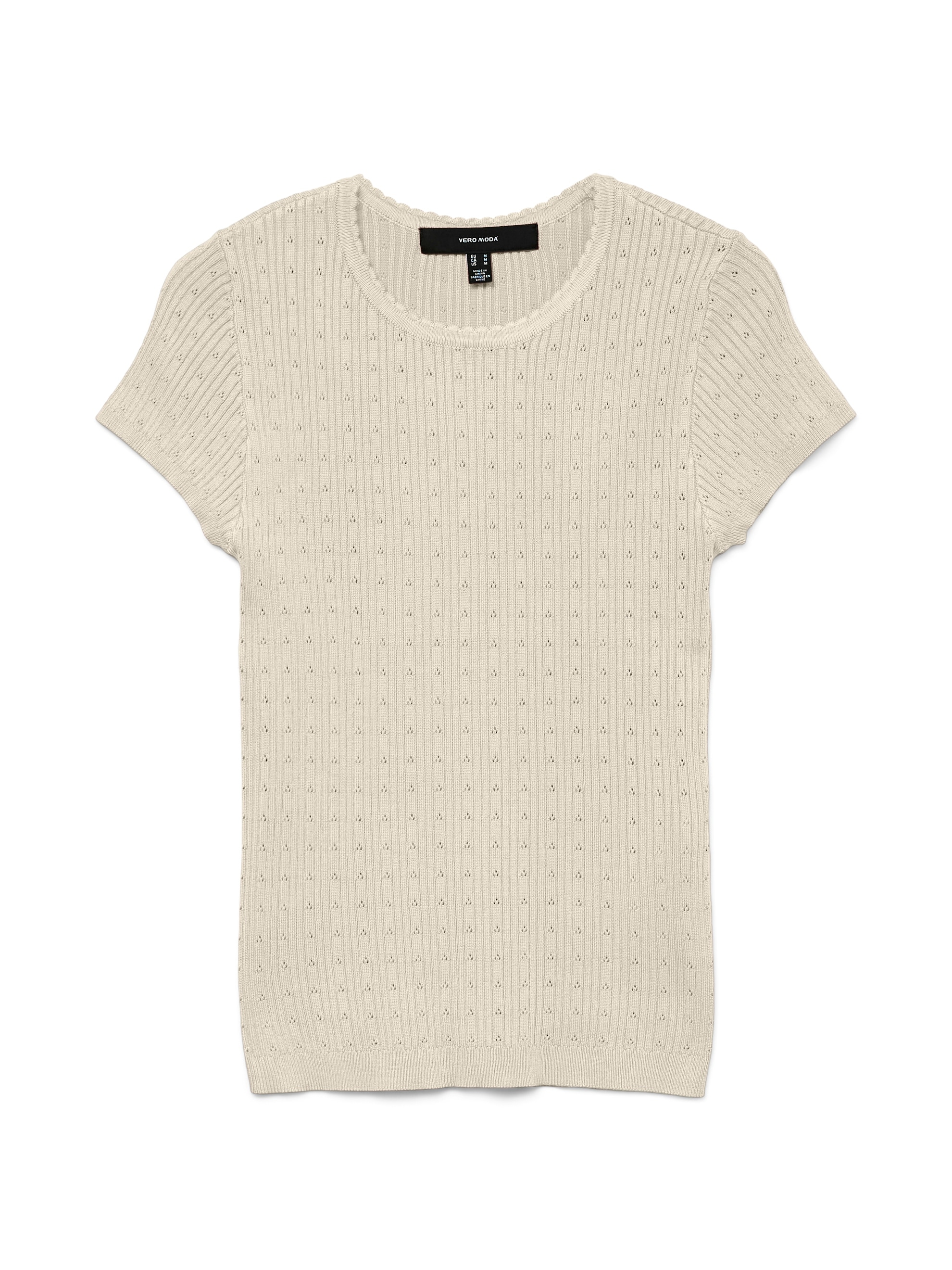 Vero Moda Pull à manches courtes »VMSILJE C/S O-NECK POINTELLE PULL NOOS« Sommerpulli