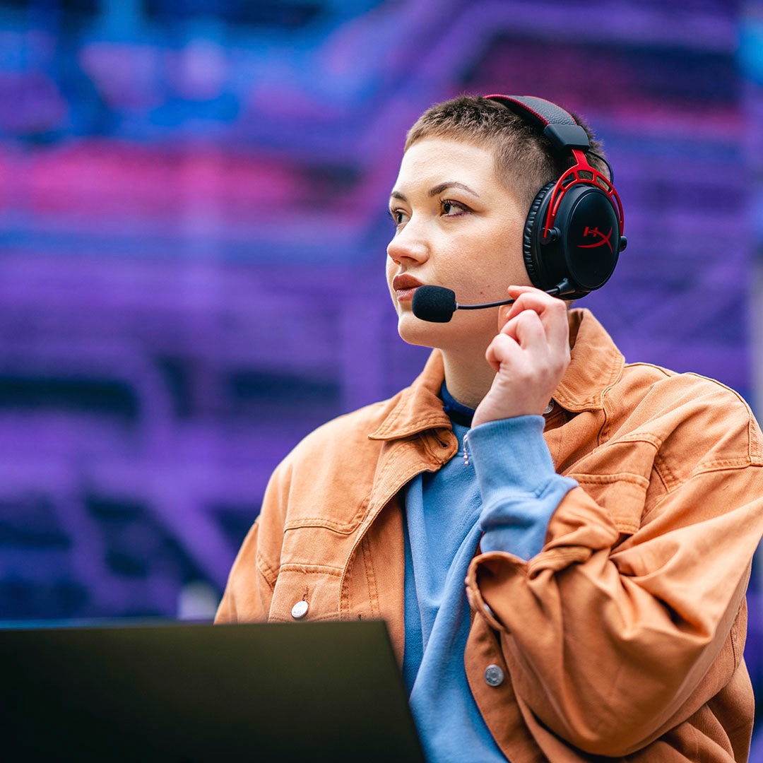 HyperX Gaming-Headset »Cloud Alpha Wireless«, LED Ladestandsanzeige-Rauschunterdrückung-Mikrofon abnehmbar