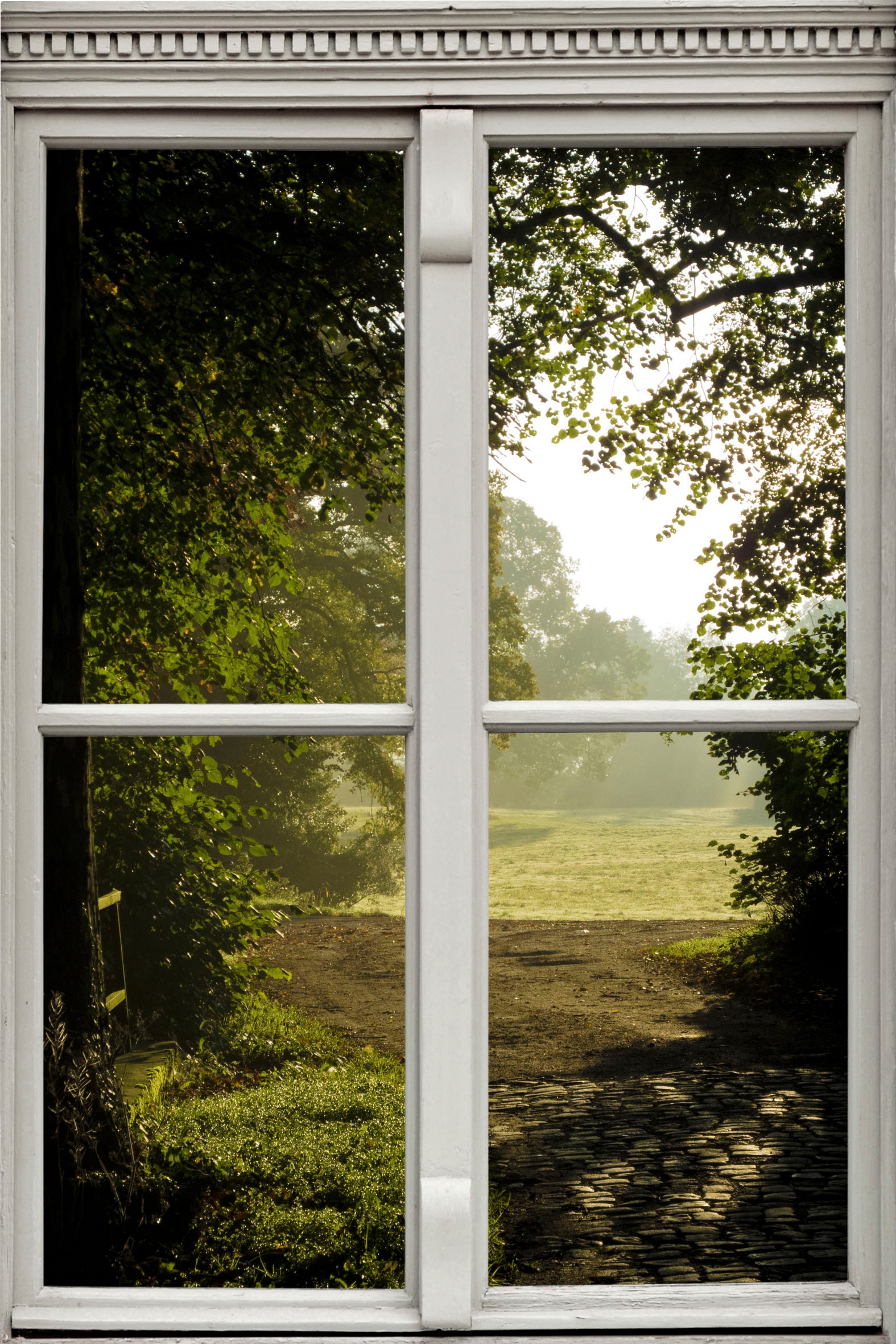Image of queence Wandsticker "Wiese" Wandsticker, Wandbild, selbstklebend, 3D, Fenster