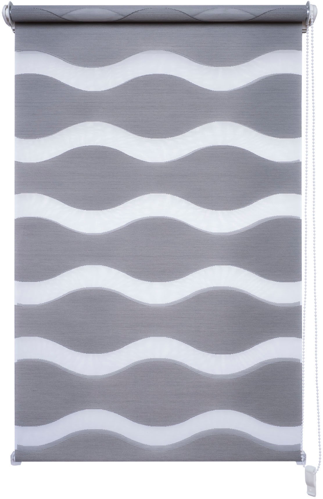 Image of Liedeco Doppelrollo "Wave" Lichtschutz ohne Bohren freihängend Klemmfix-DUO-Rollo, Doppelrollo "Wave"