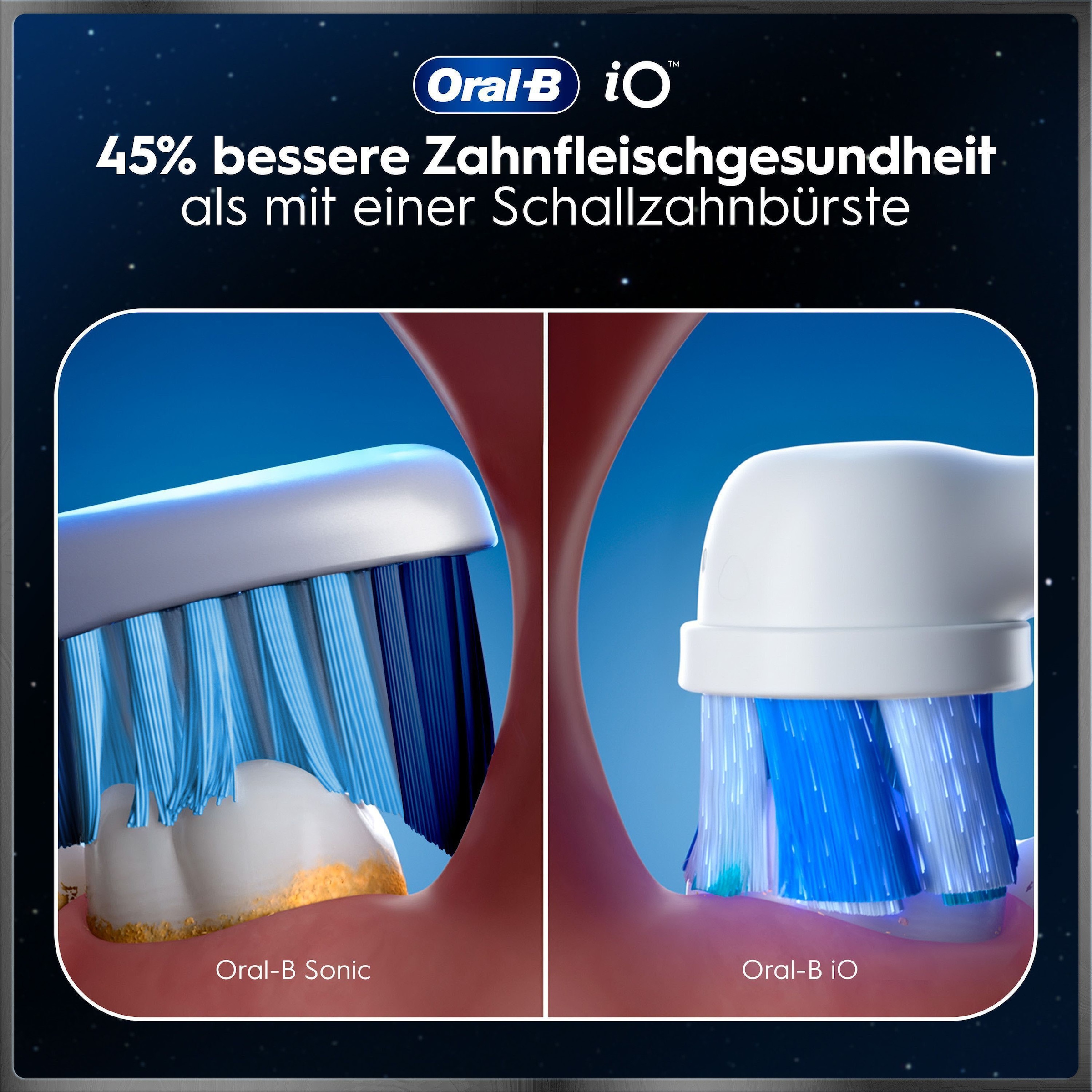 Oral-B Elektrische Zahnbürste »Oral-B iO Series 10« 1 Stk. Aufsteckbürsten iO Sense Zahnputz-Coach | Schnellladestation | Langanhaltender Akku