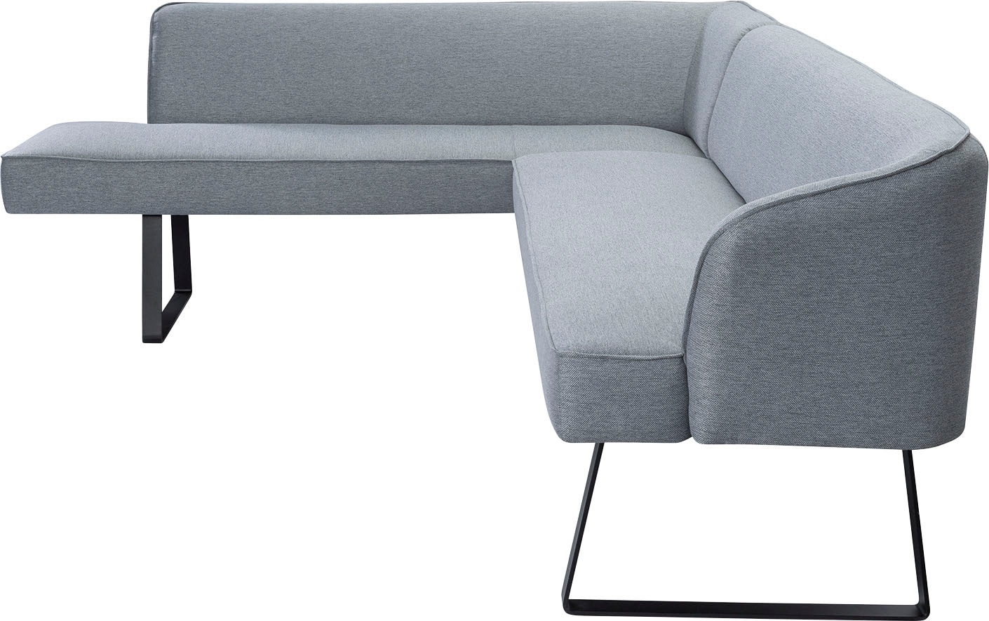 exxpo - sofa fashion Eckbank »Americano«, mit Keder und Metallfüssen, Bezug in verschiedenen Qualitäten