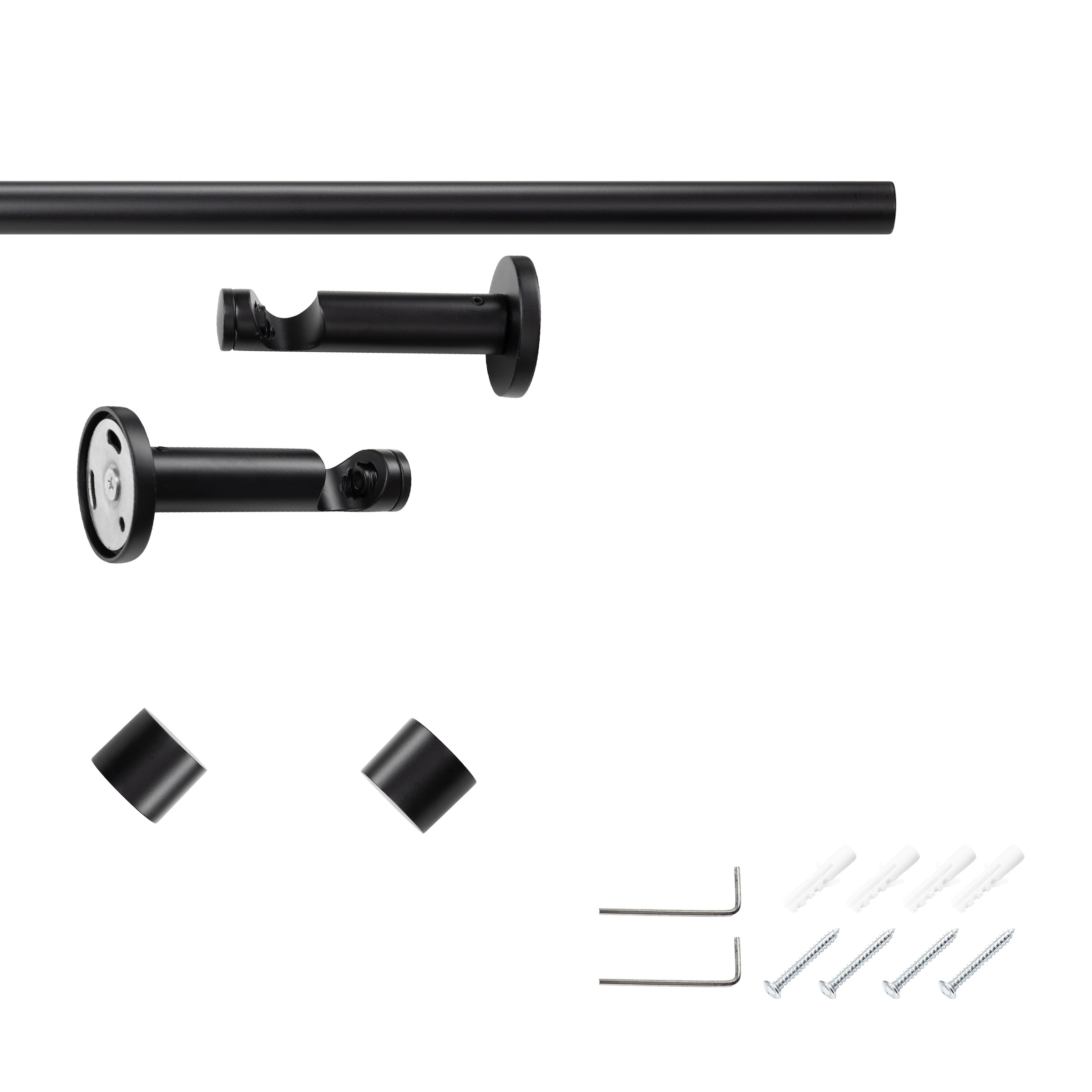 SN DECO GROUP Tringle à rideaux »Gardinenstange Brest Ø 19 mm, 1-läufig, Fixmass, verschraubt, Stahl« Ø 19 mm Fixmass;kürzbar