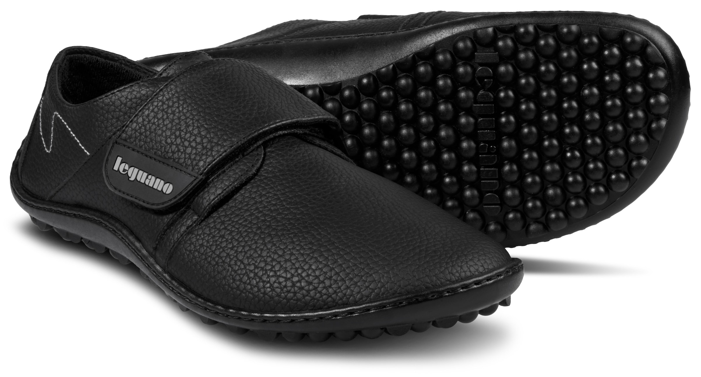 Leguano Chaussures pieds nus »NERON«  chaussure à scratch, chaussure confortable, flats avec fermeture pratique à scratch