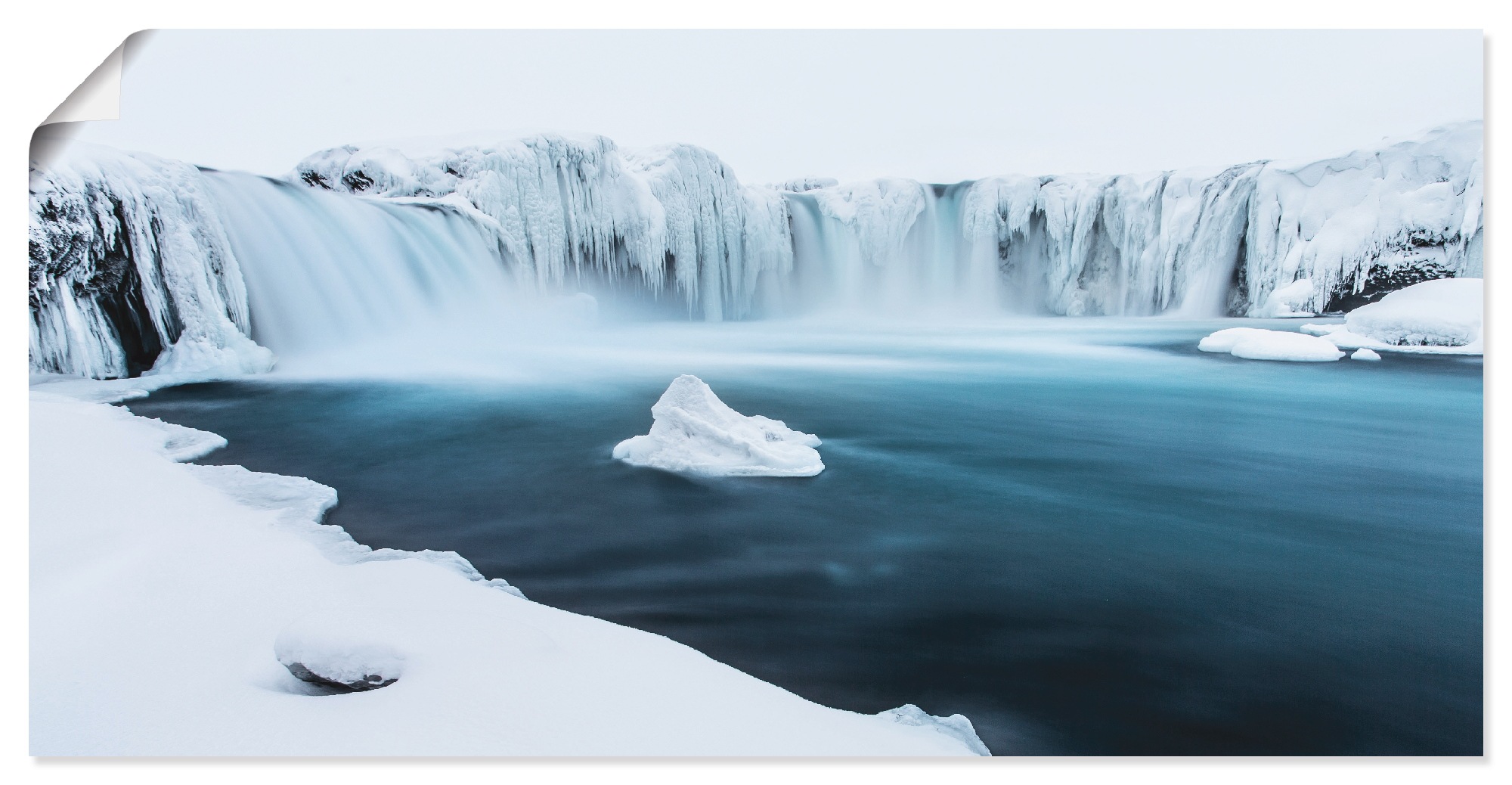 Image of Artland Wandbild »Godafoss«, Gewässer, (1 St.), in vielen Grössen & Produktarten -Leinwandbild, Poster, Wandaufkleber / Wandtattoo auch für Badezimmer geeignet bei Ackermann Versand Schweiz