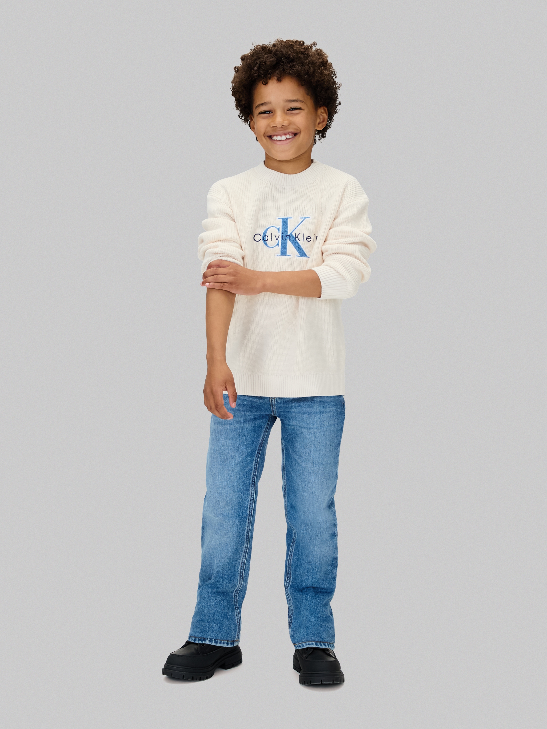 Calvin Klein Jeans Straight-Jeans »STRAIGHT«, für Kinder bis 16 Jahre, used-Look