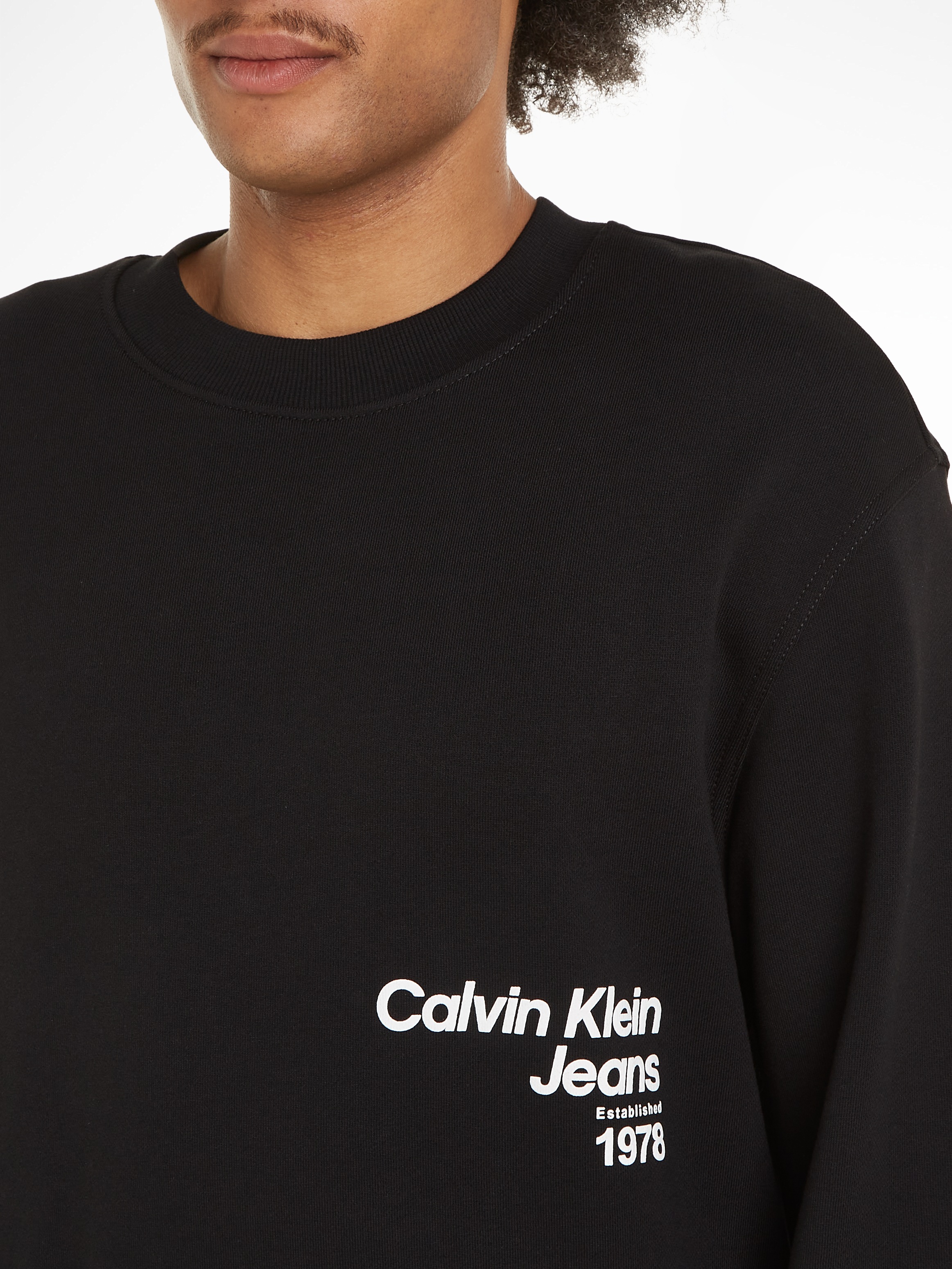 Calvin Klein Jeans Sweatshirt »DIFFUSED LOGO CREW NECK«, mit Logodruck