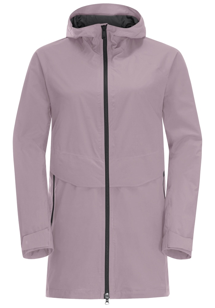 Jack Wolfskin Langjacke »MAINKAI LONG JKT W«, mit Kapuze