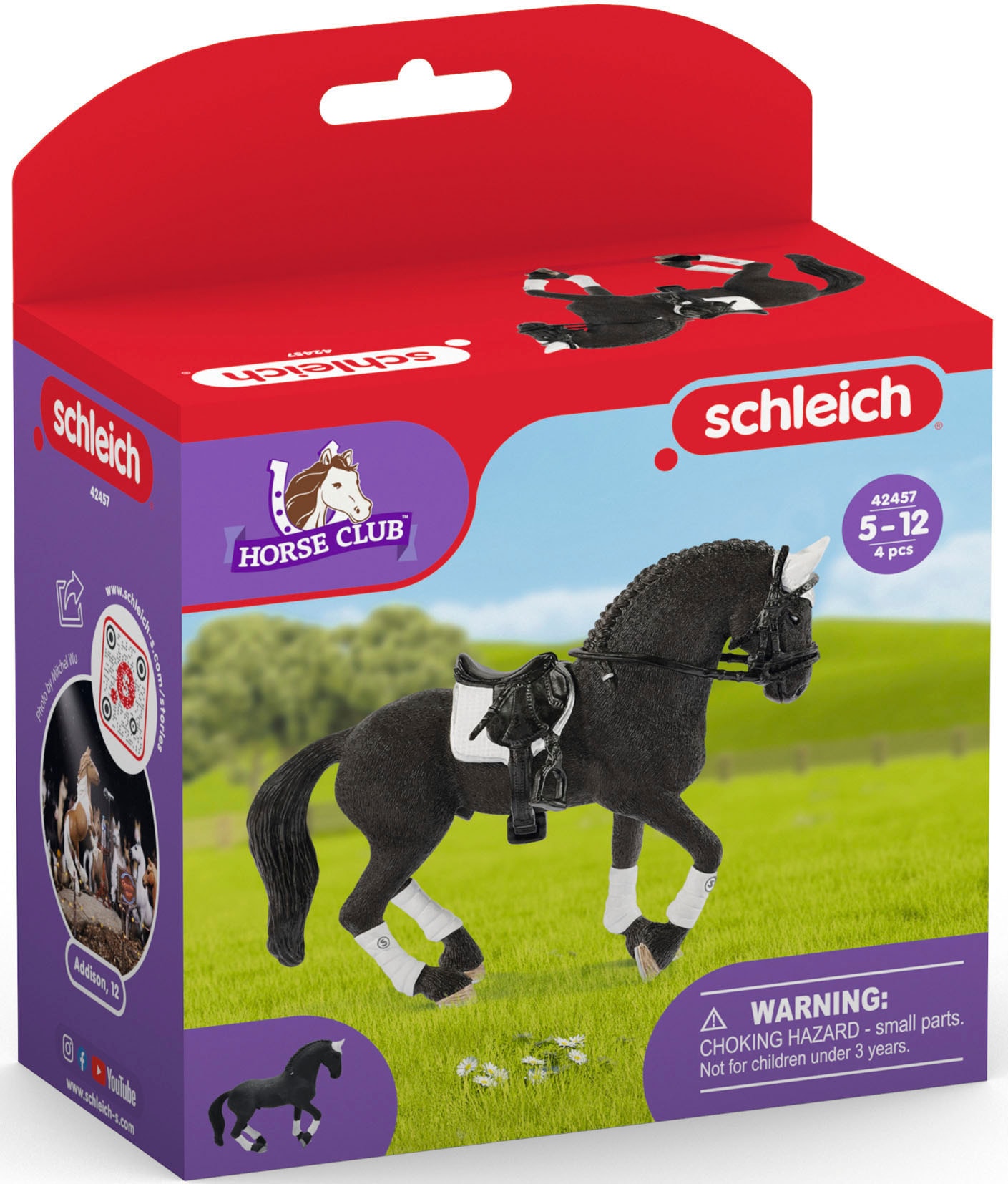 Schleich® Spielfigur »HORSE CLUB, Friese Hengst Reitturnier (42457)«