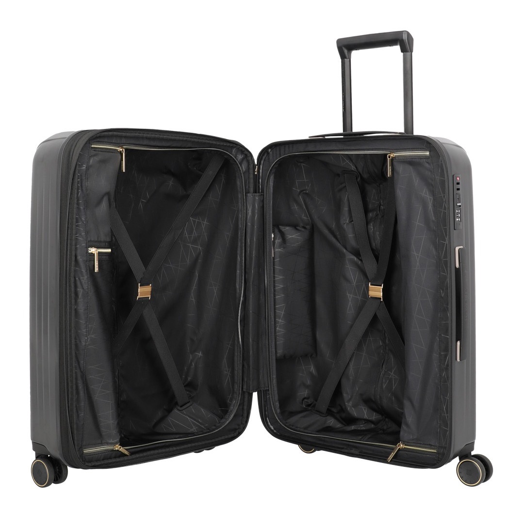 travelite Hartschalen-Trolley »BARBARA NOVELTY Reisekoffer Hartschale« 68 l 4 Rollen Volumenerweiterung – stilvolles Reisegepäck