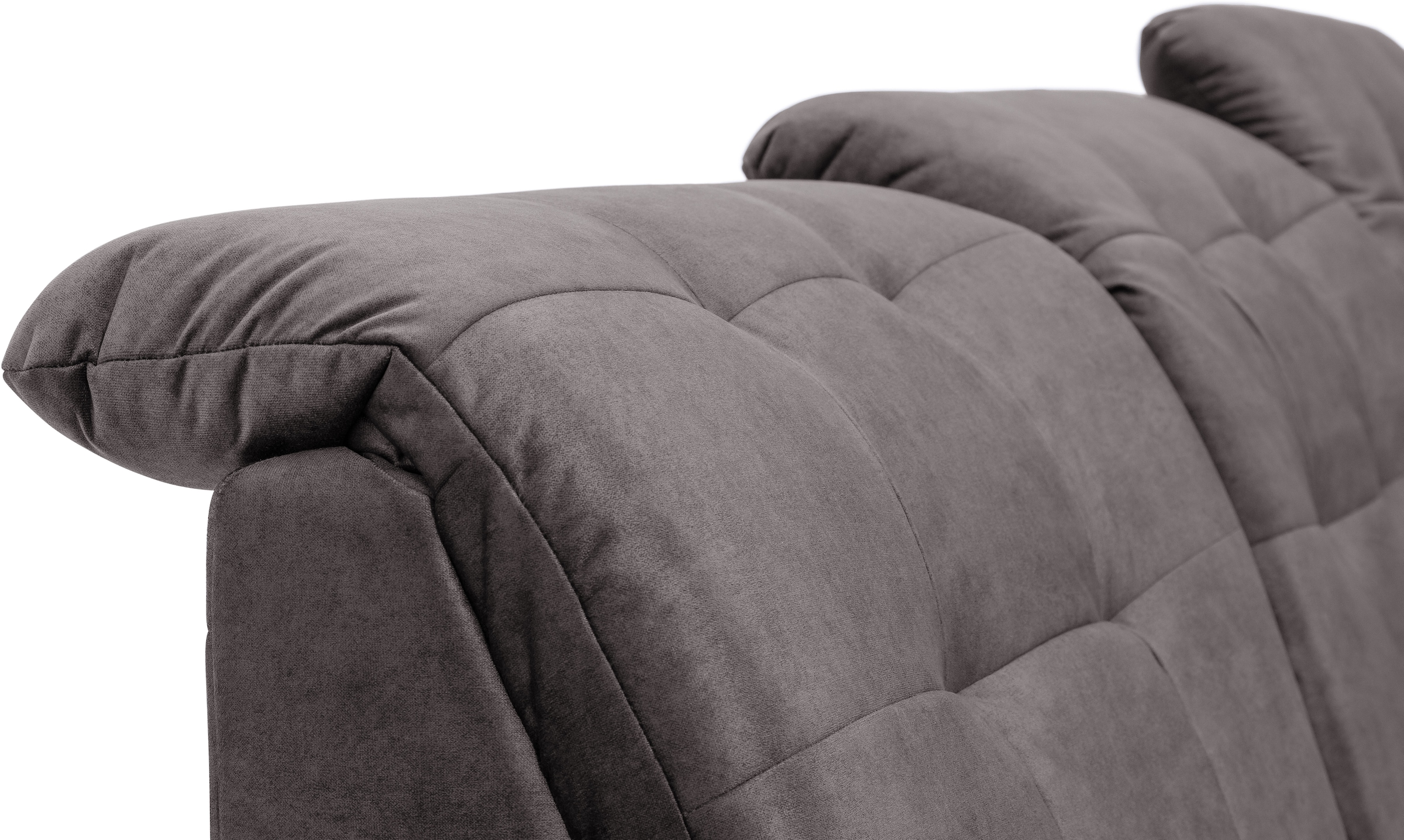 exxpo - sofa fashion Canapé d'angle »Derby Inkl. Kopfteilverstellung, wahlw. Bett & Bettkasten, L-Form« EXTRA an Komfort zum Relaxen, Entspannen und Wohlfühlen