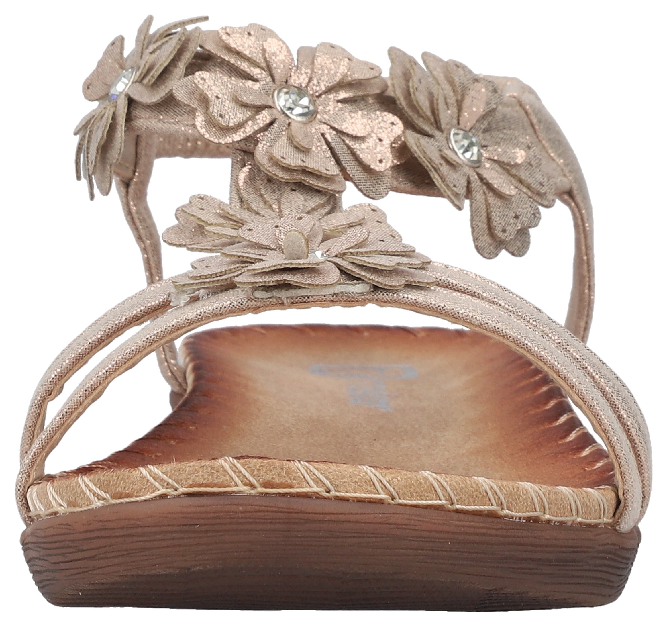 Rieker Sandale  chaussure d'été, chaussure de vacances avec décoration florale et strass