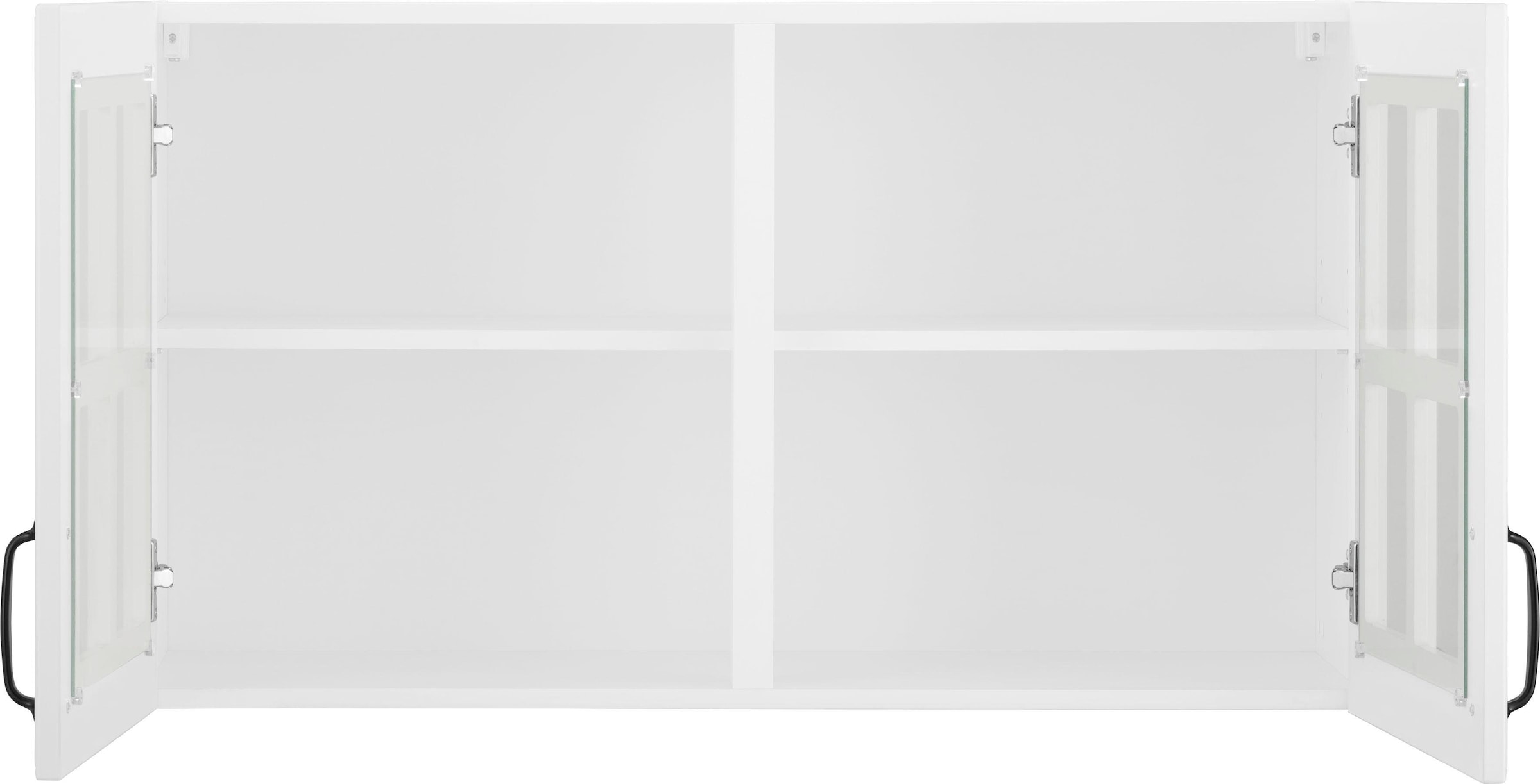 wiho Küchen Armoire suspendue en verre »Erla, TOPSELLER« Front mit Glaseinsatz