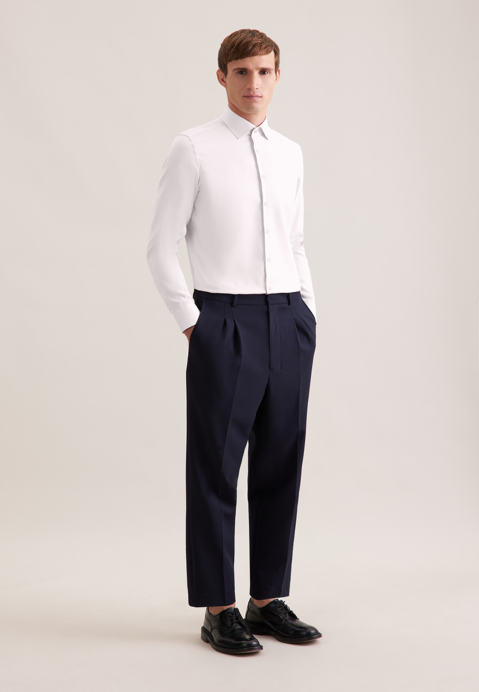 seidensticker Chemise d'affaires »Schwarze Rose« Shaped 1/1 Kentkragen Struktur