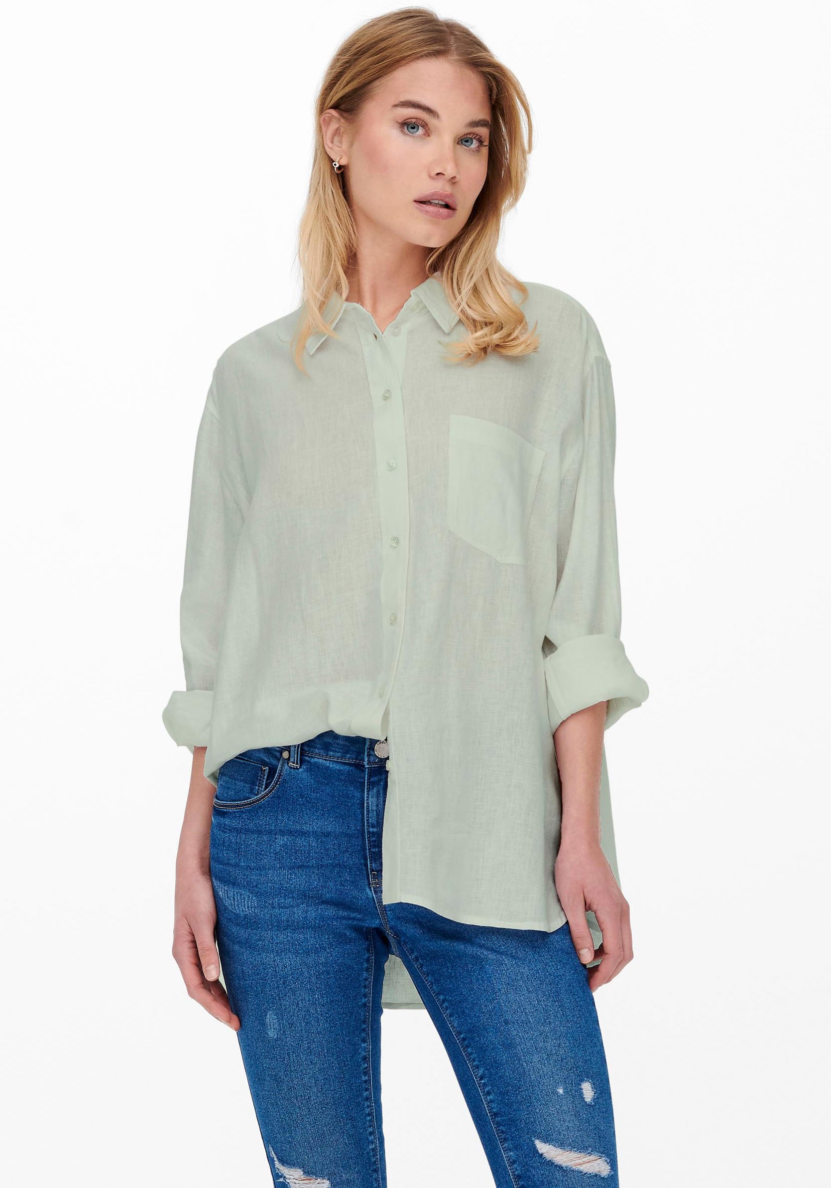 Image of Only Longbluse »ONLTOKYO L/S LINEN BLEND SHIRT« bei Ackermann Versand Schweiz