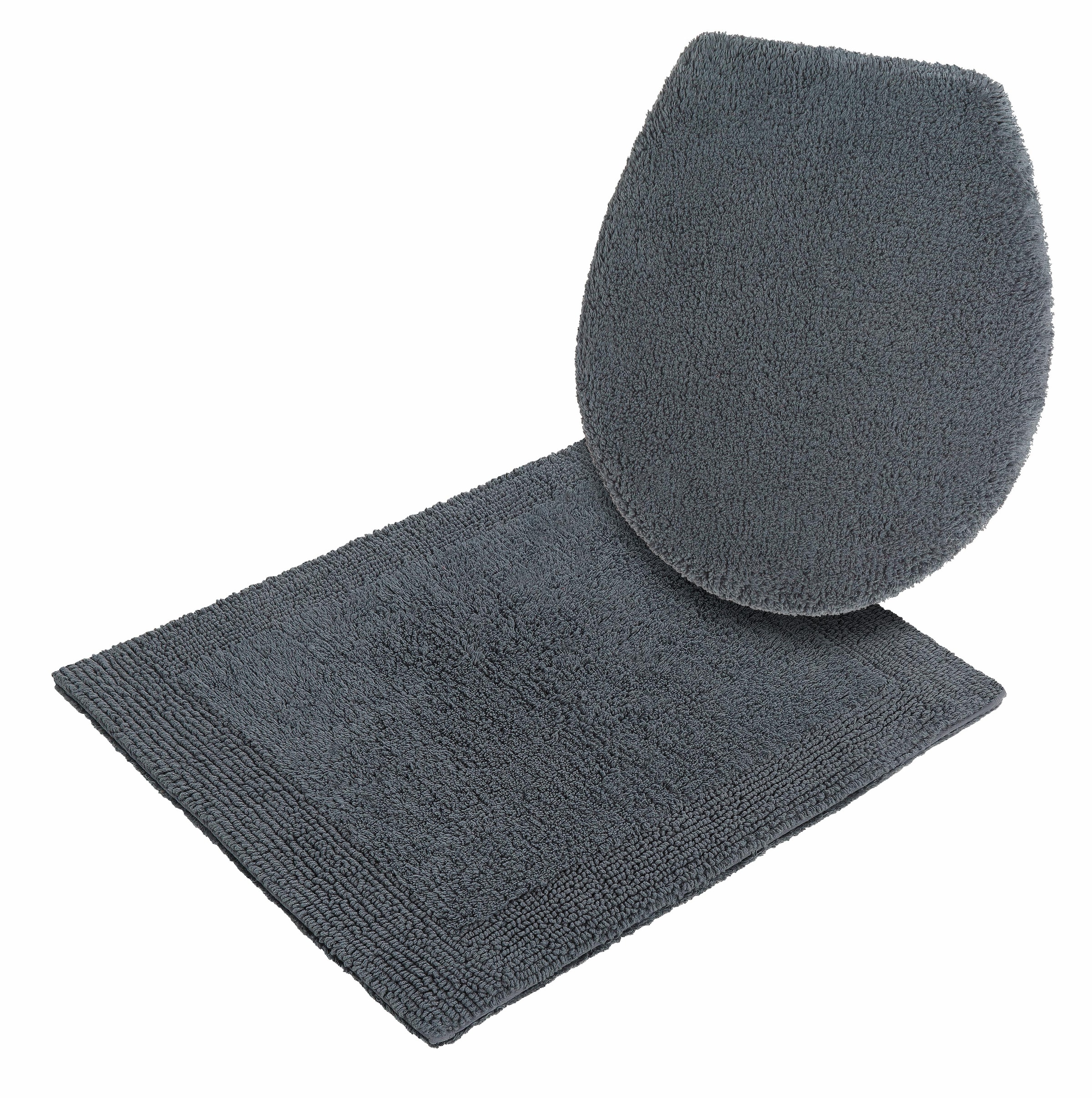 my home Badematte »Kapra, Badvorleger, Badezimmer Teppich«, beidseitig nutzbar-fussbodenheizungsgeeignet-strapazierfähig, mit Bordüre, Badteppich, Badematte