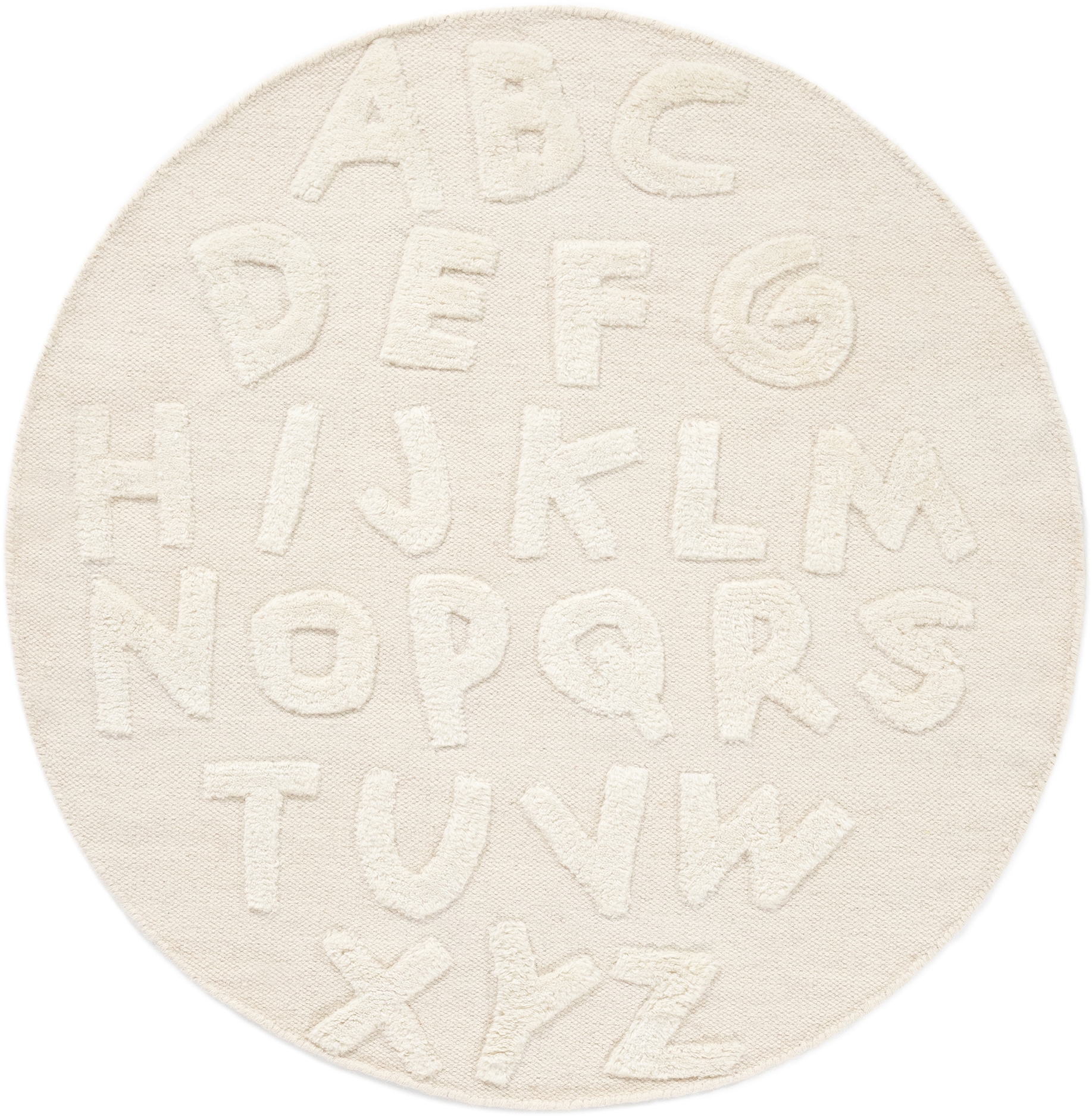 Image of carpetfine Kinderteppich "ABC Alphabet" rund 0,6 mm Höhe
