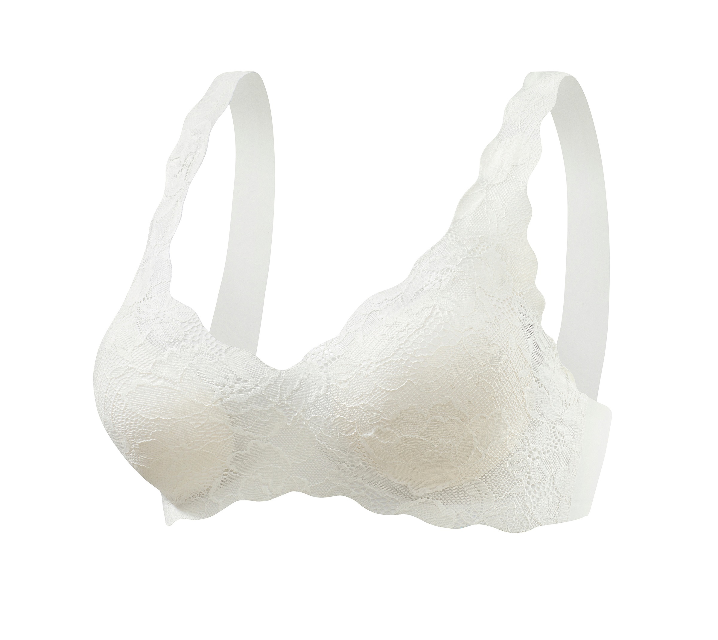 Nuance Bralette-BH, ohne Bügel mit seamless Spitze und herausnehmbaren Pads, Dessous