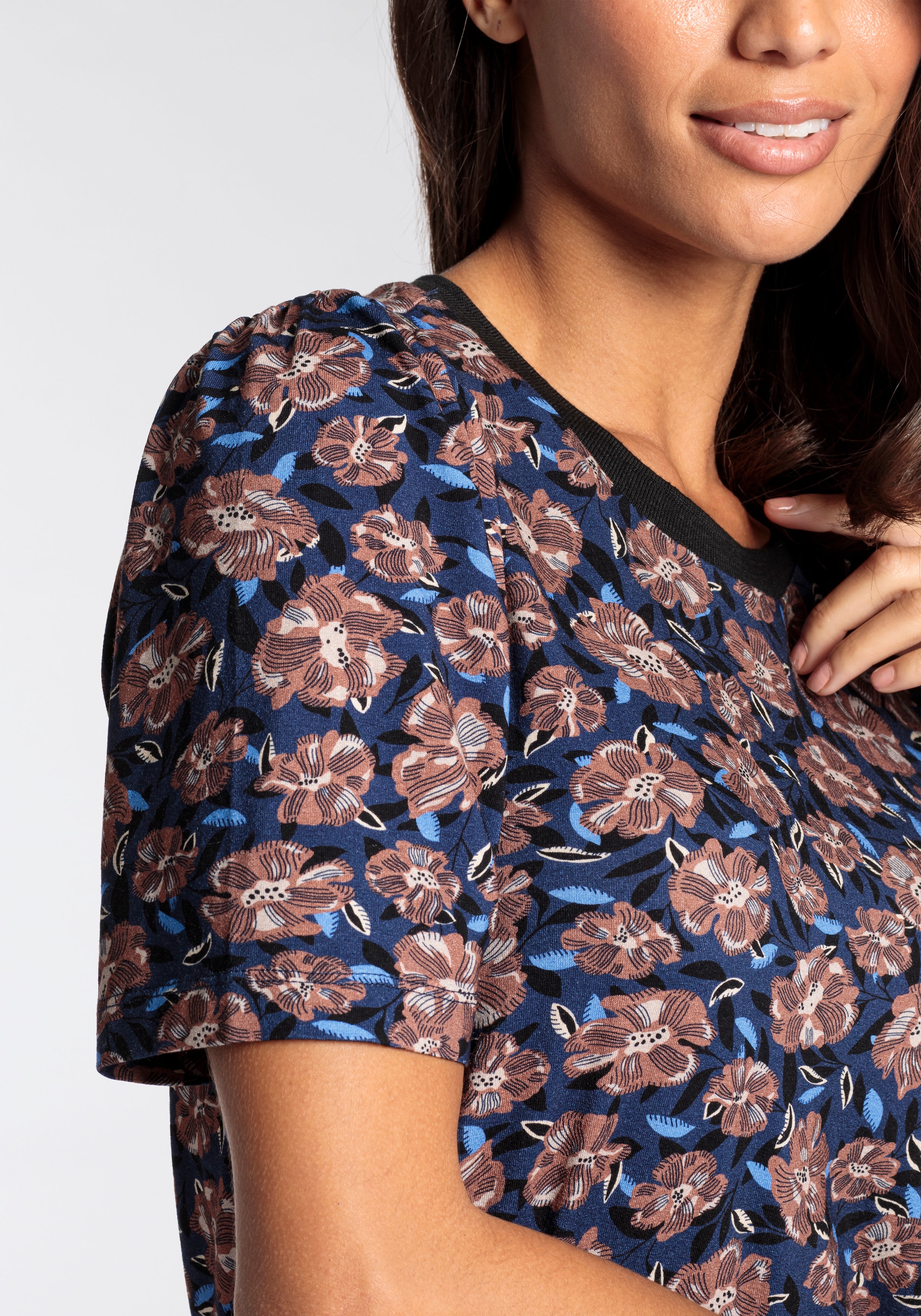 Laura Scott T-Shirt, mit floralem Allover-Print - NEUE KOLLEKTION