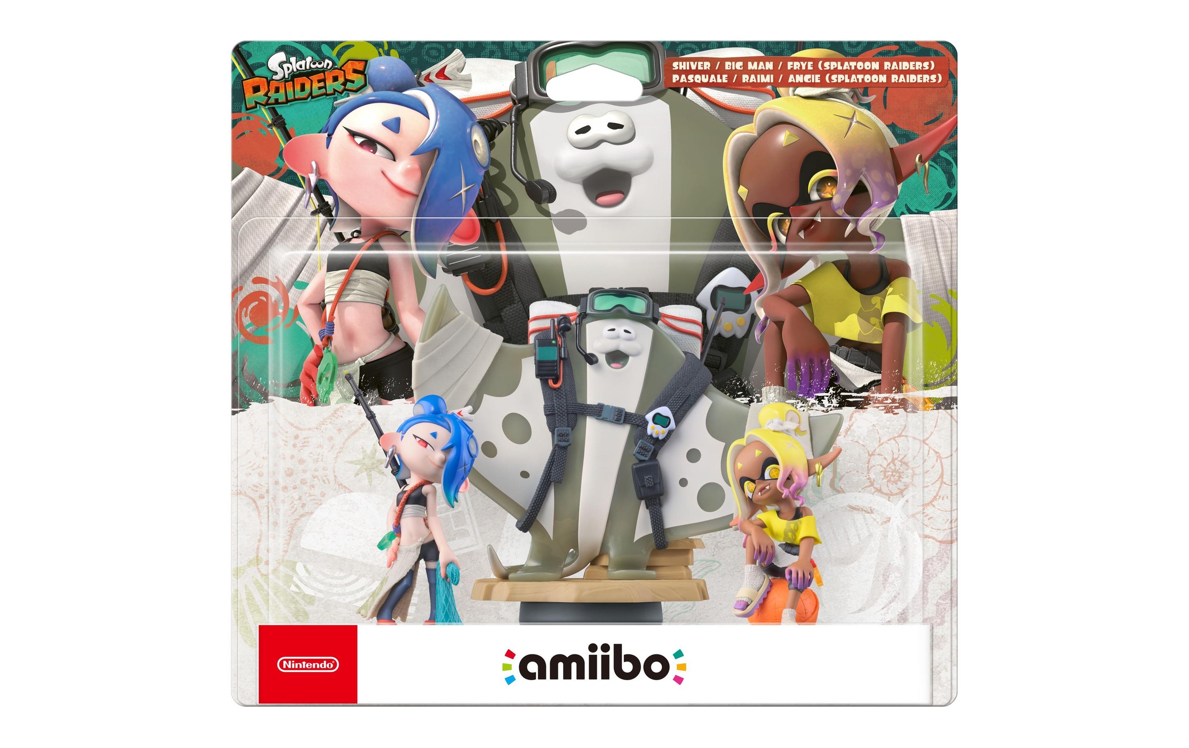 Image of Nintendo Spielfigur "amiibo Splatoon Raiders 3 in 1 Shiver, Big Man, Frye"