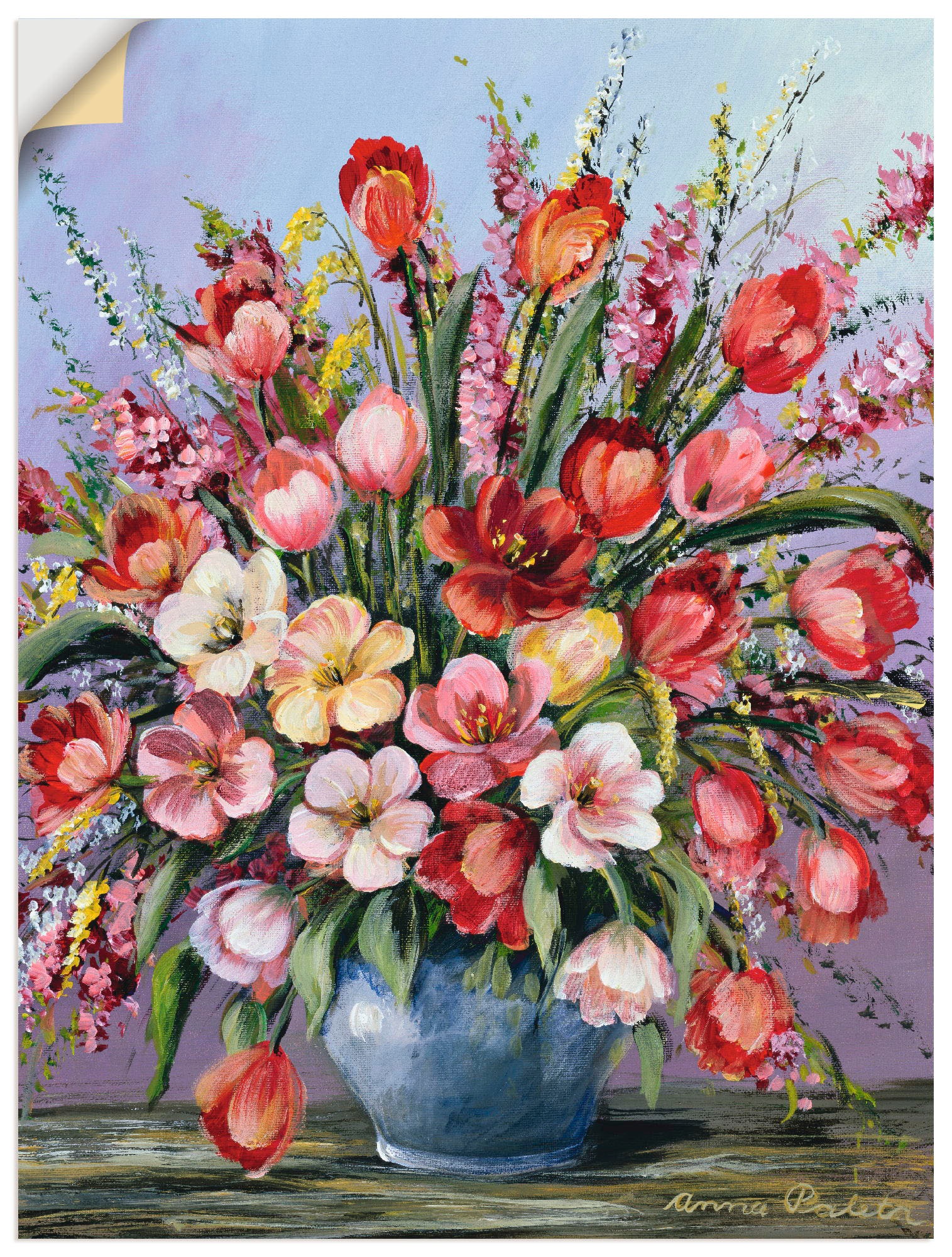 Image of Artland Wandbild »Bunter Tisch III«, Blumen, (1 St.), in vielen Grössen & Produktarten -Leinwandbild, Poster, Wandaufkleber / Wandtattoo auch für Badezimmer geeignet bei Ackermann Versand Schweiz